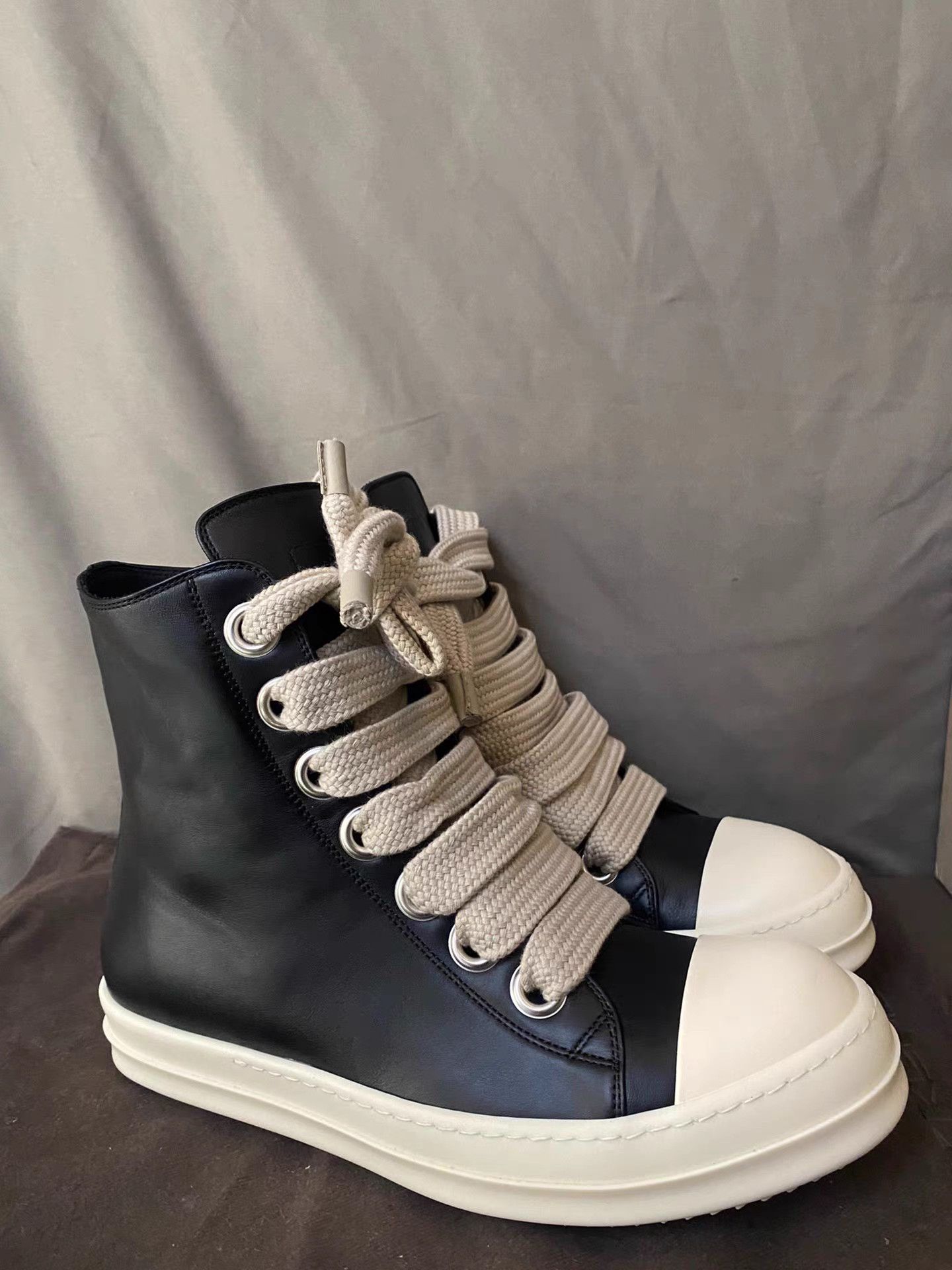 Rick Owens Brand New Rick Owens Mainline Leather Thick Lace Ramones Size US 10 / EU 43 - 4 Thumbnail
