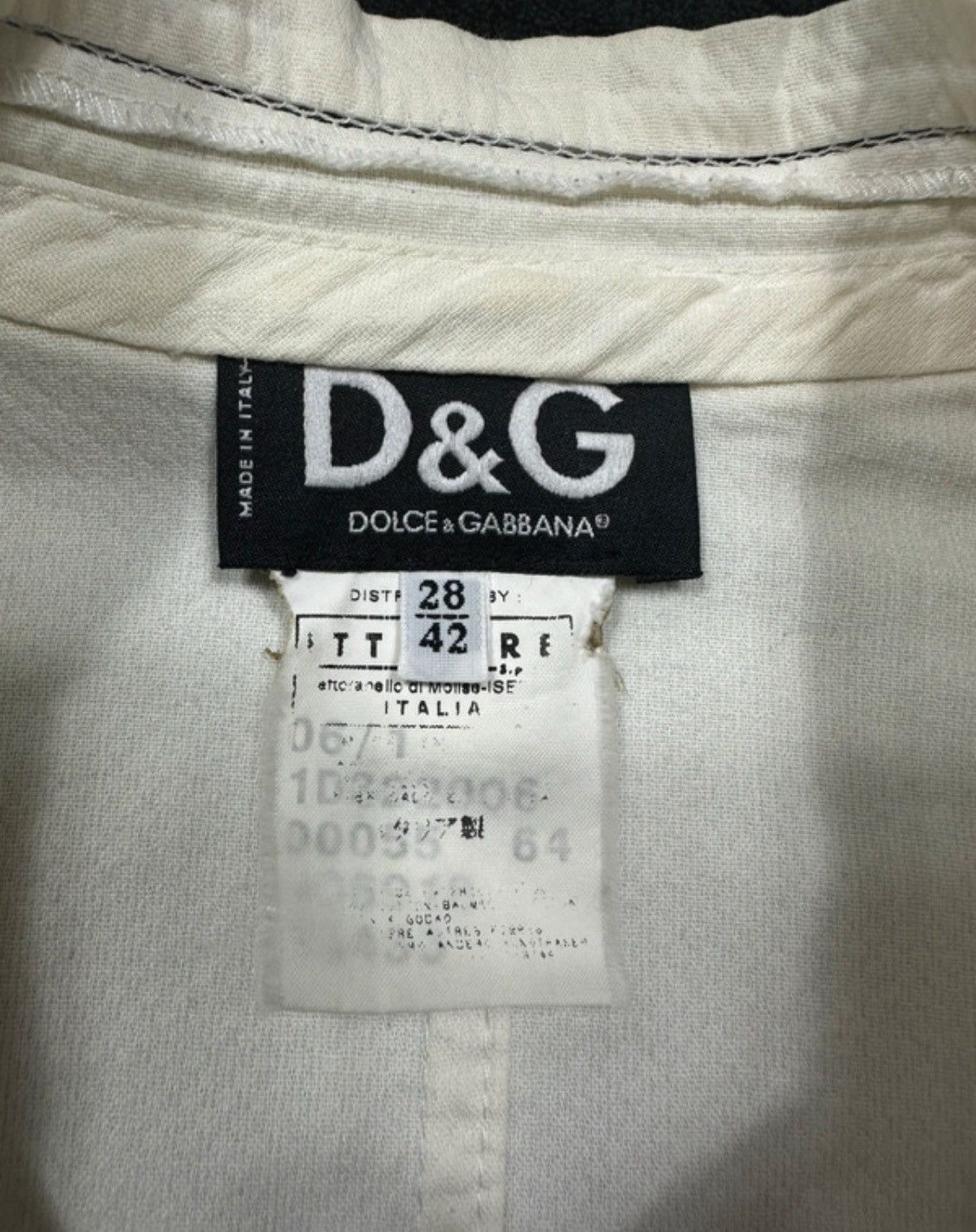 Dolce & Gabbana Vintage 2000s D&G Dolce & Gabbana White Style Retro Jacket Size S / US 4 / IT 40 - 8 Thumbnail