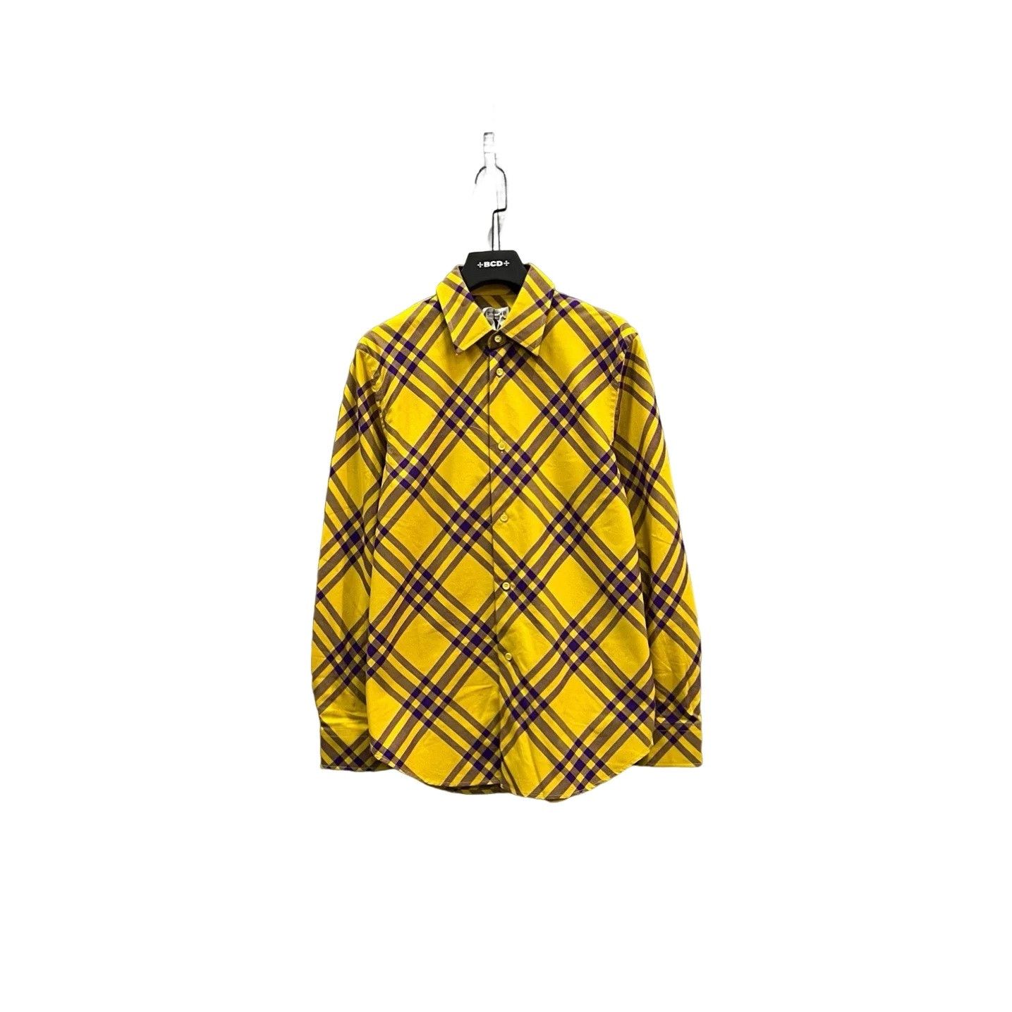 Burberry Burberry Yellow Check Button Up Shirt Size S Size US S / EU 44-46 / 1 - 1 Thumbnail