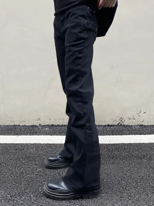 VIBE washed faded carpenter flared jeans Size US 31 - 8 Thumbnail