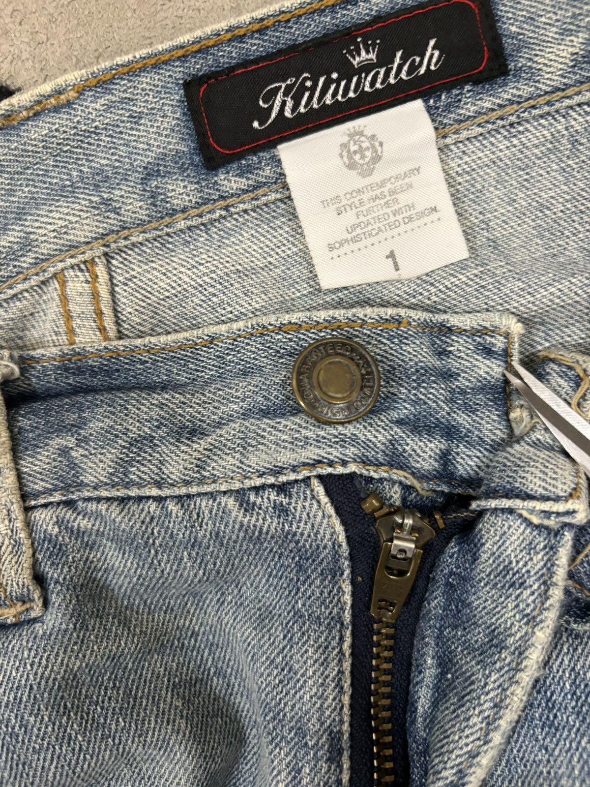 KMRii Vintage Kiliwatch Mud Wash Distressed Punk Grunge Jeans Size US 32 / EU 48 - 4 Thumbnail
