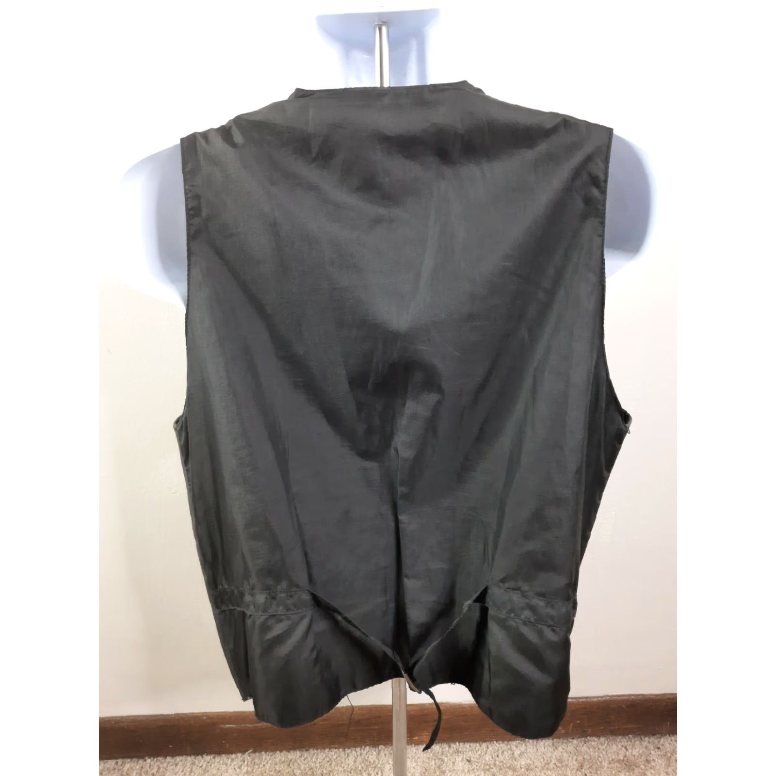 Vintage VINTAGE Permit Platinum Leather Black Mens Vest Western Style M Medium Pockets Size US M / EU 48-50 / 2 - 6 Thumbnail