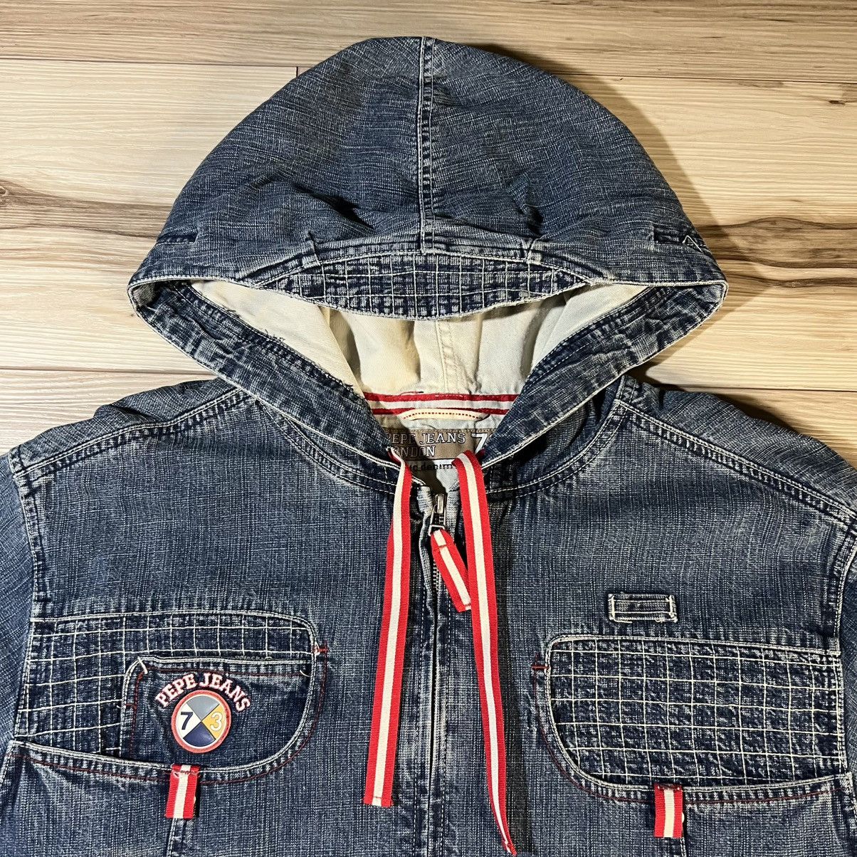 Pepe Jeans Blue Hooded Denim Jean Jacket Size US XL / EU 56 / 4 - 3 Thumbnail