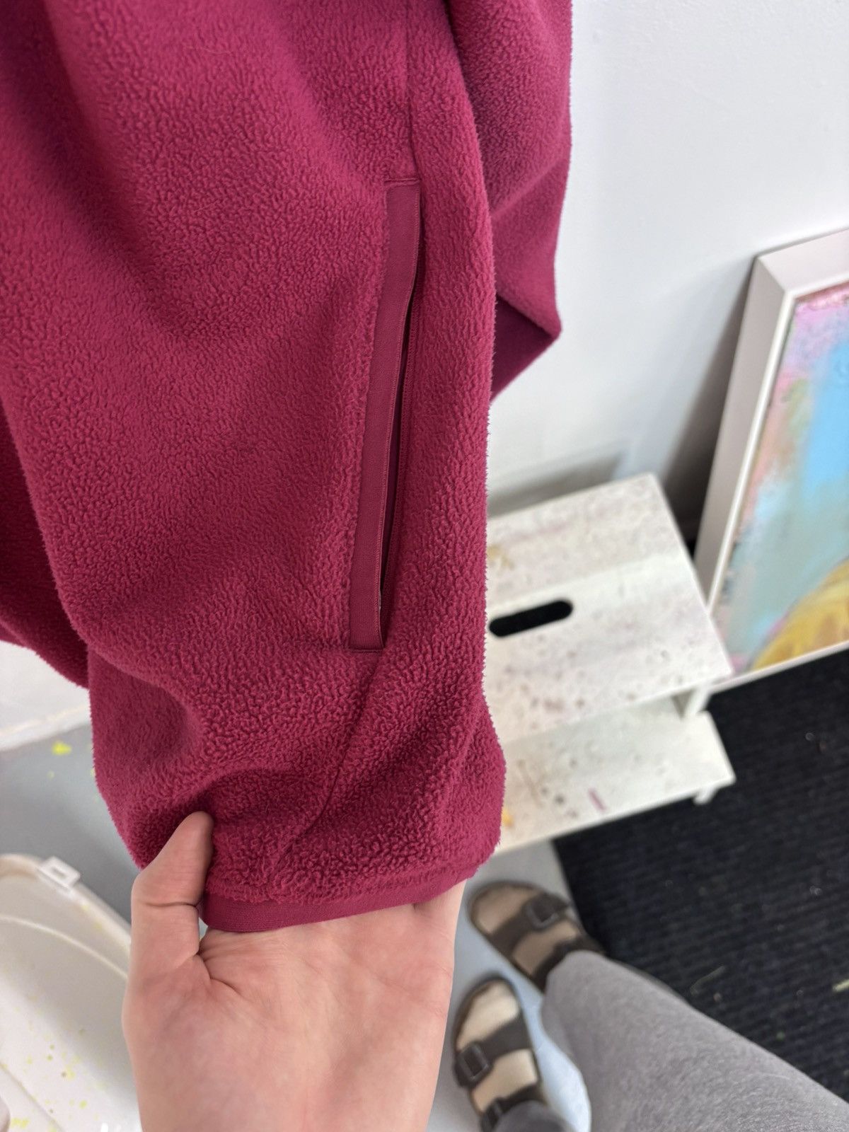 Lululemon Lululemon Pomegranate fleece zip jacket Size US M / EU 48-50 / 2 - 4 Thumbnail