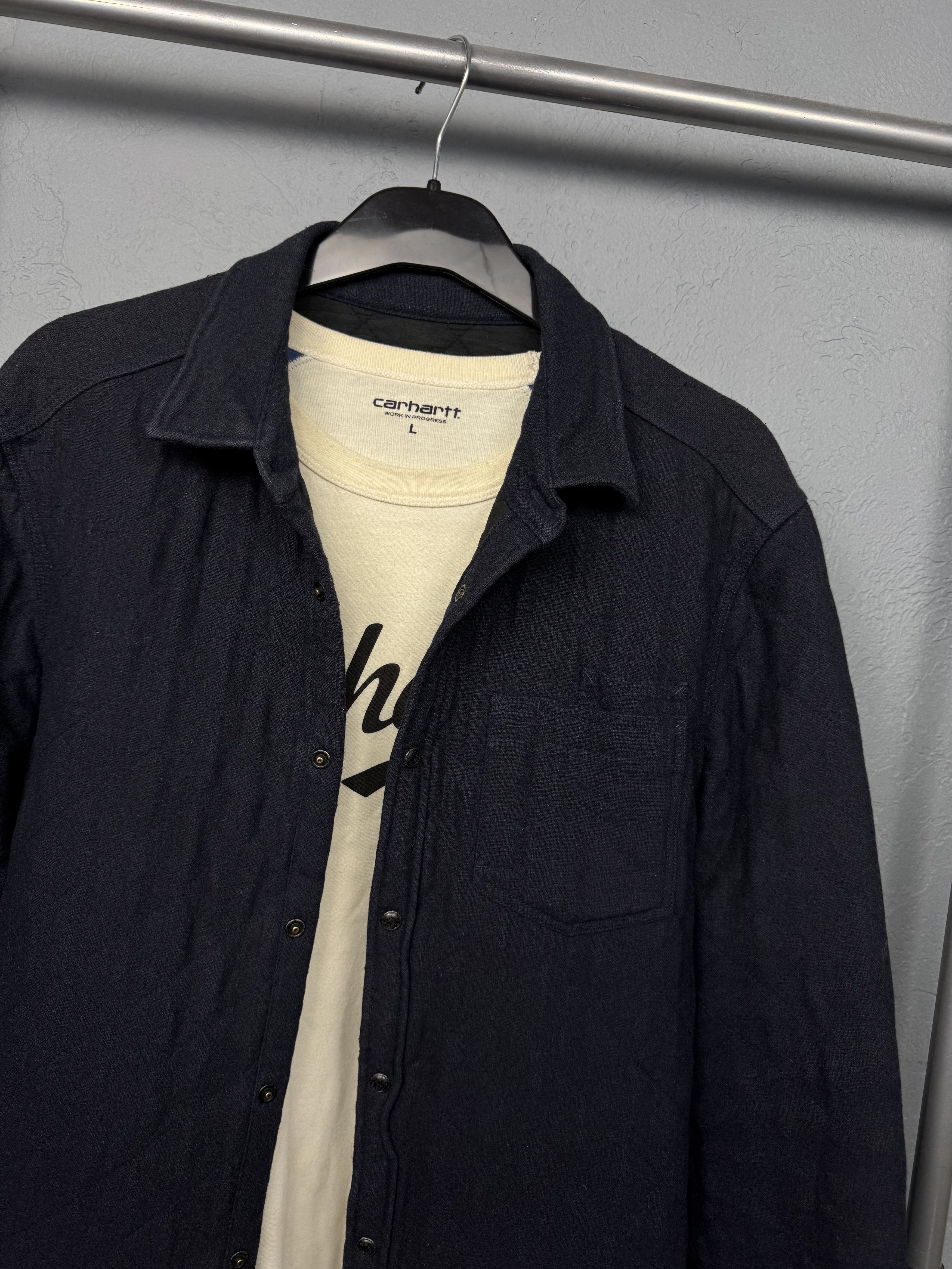 Allsaints Allsaints Mens Searcher Wool Quilted Overshirt Jacket Size US M / EU 48-50 / 2 - 2 Thumbnail