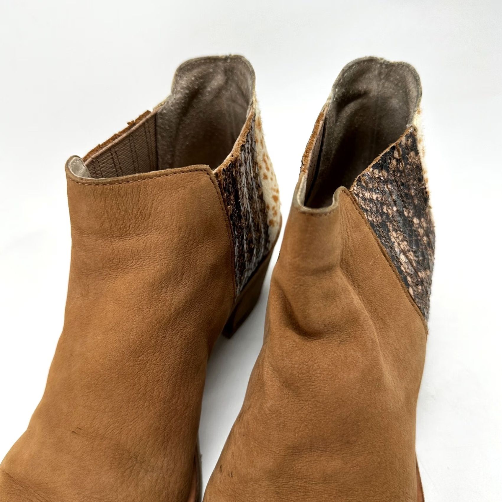Dolce Vita Dolce Vita Shana Chelsea Boots Brown White Women's Size 6.5 Pull On Leather Casual Comfort Boots Mens? Size US 7 / IT 37 - 3 Thumbnail