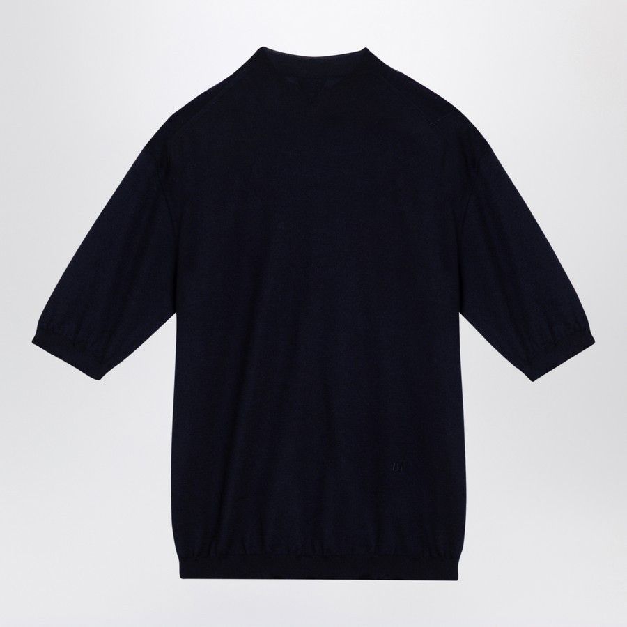 Bottega Veneta o1d2blof0824 Crew-neck Sweater in Navy Blue Size M / US 6-8 / IT 42-44 - 2 Thumbnail