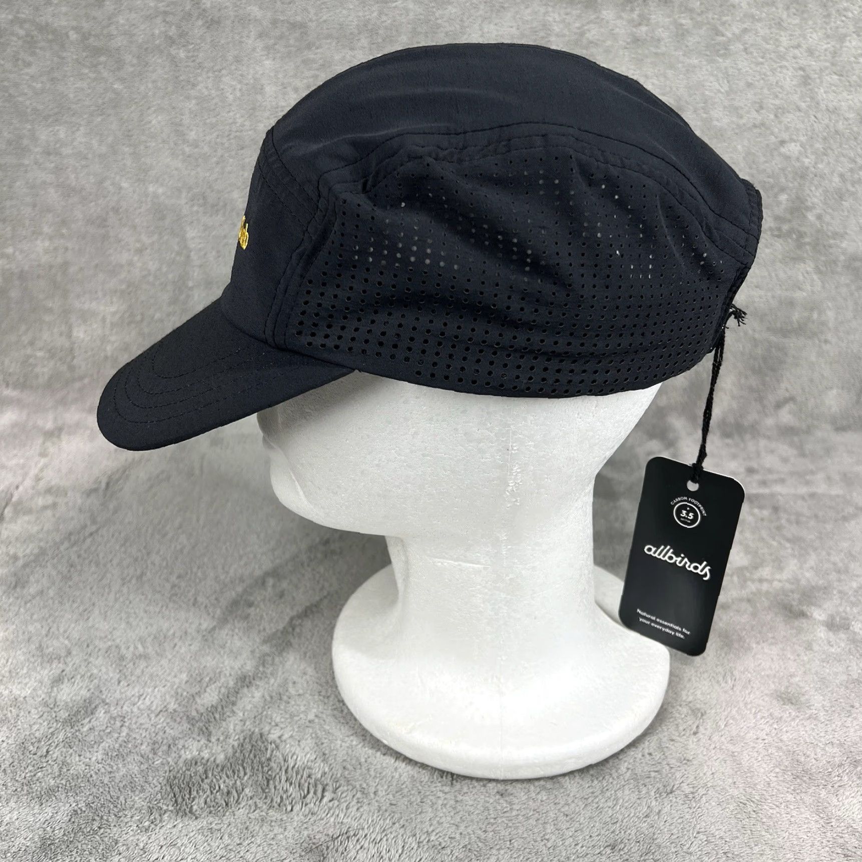 Allbirds Allbirds Kea Club Running Hat Cap Adjustable Strap Vented Breathable Black Unisex Adults One Size Baseball Cap Sports Running Cap Size ONE SIZE - 3 Thumbnail