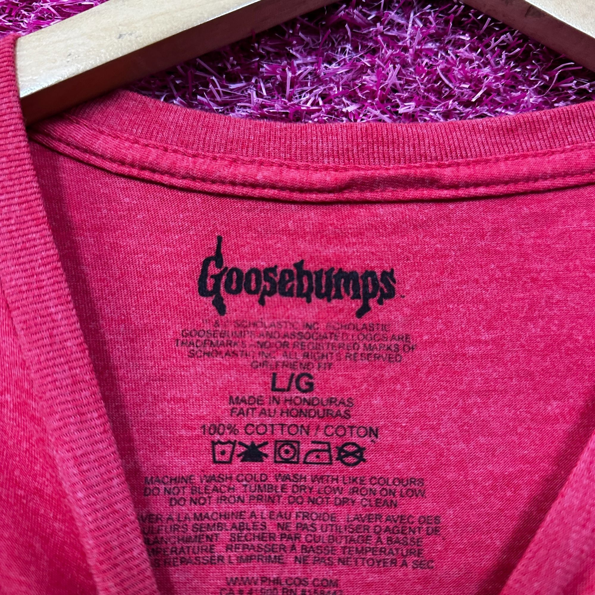 Vintage Goosebumps RL Stines Horror Series Book Cover Collage Tee L Size US L / EU 52-54 / 3 - 4 Thumbnail