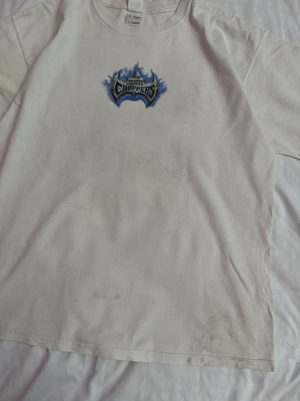 Harley Davidson 2000s Thrashed Faded Orange County Choppers Tees Size US XL / EU 56 / 4 - 5 Thumbnail