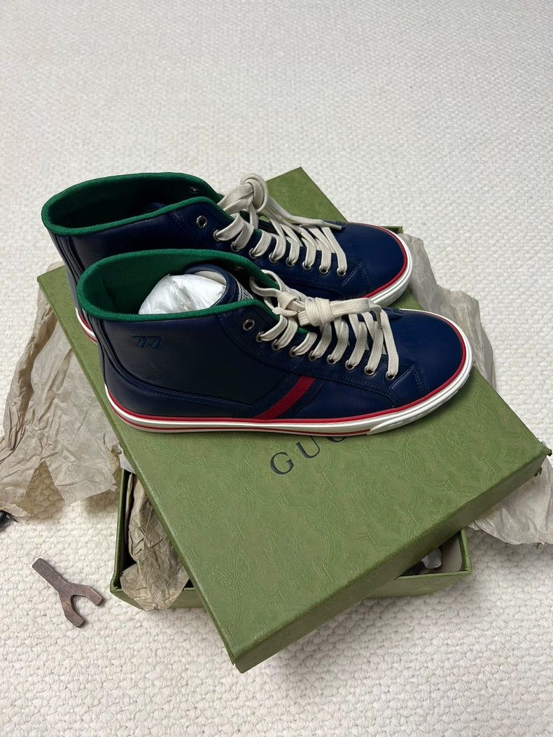 Gucci Gucci Round toe lace-up high-top 1977 series board shoes 25 Size US 9.5 / EU 42-43 - 8 Thumbnail