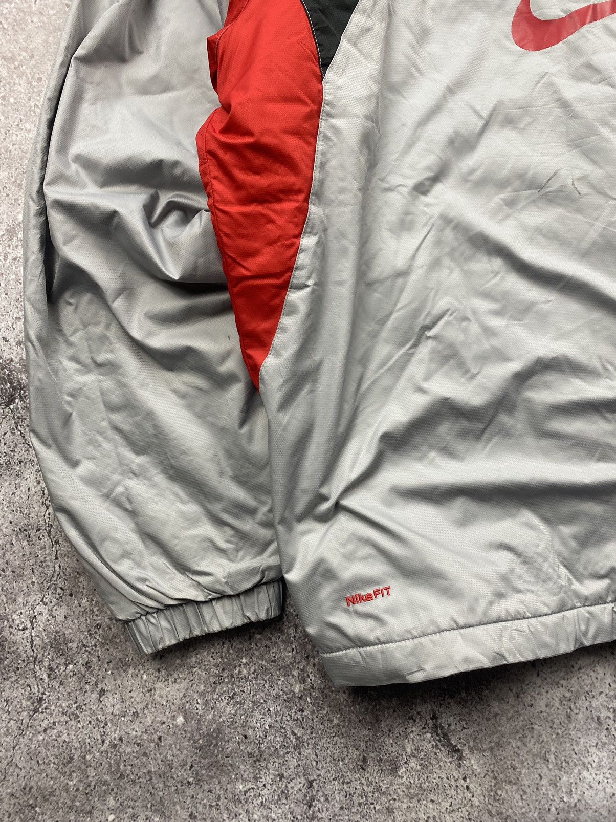 Nike × Vintage Vintage Nike Heavy Nylon Drill Metal Boxy Sweatshirt Size US XL / EU 56 / 4 - 4 Thumbnail