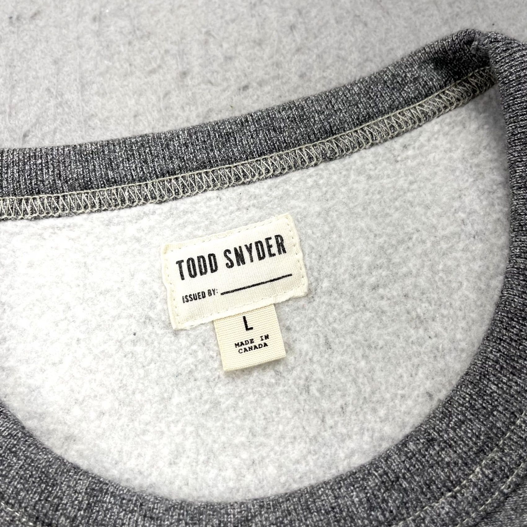 Todd Snyder Todd Snyder Sweatshirt Mens Large Gray Heavyweight Crewneck Canada Weave Blank Size US L / EU 52-54 / 3 - 4 Thumbnail