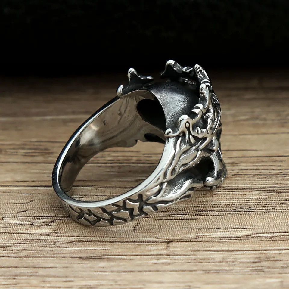 Jewelry × Vintage Retro Crown Skull Ring Size ONE SIZE - 5 Thumbnail