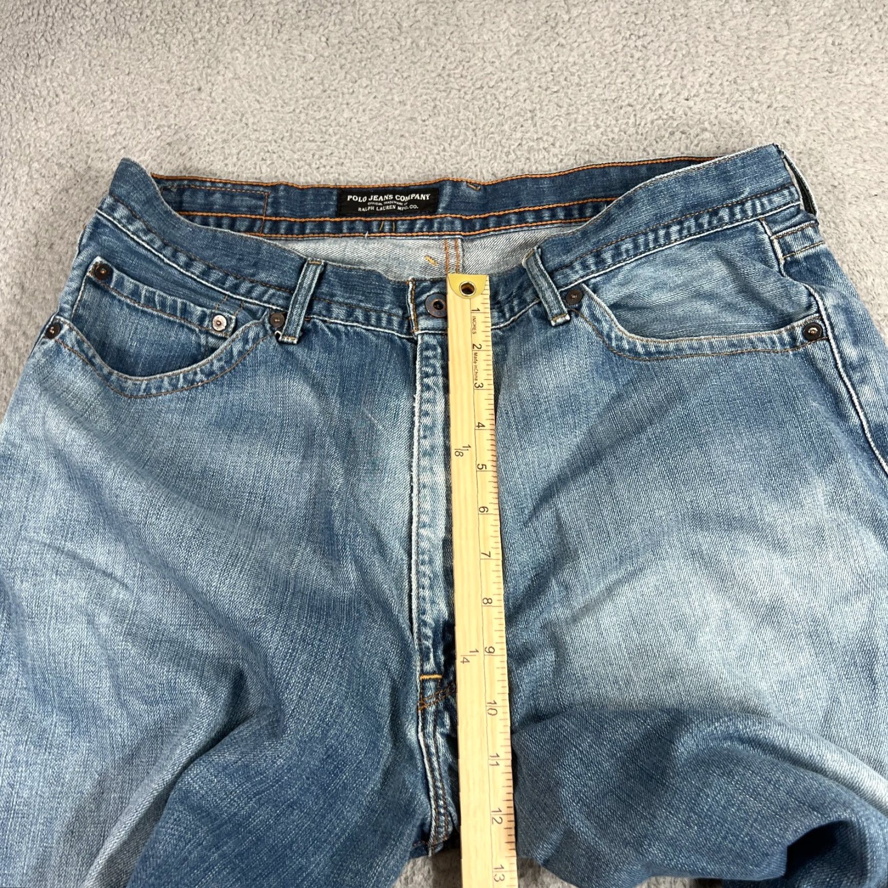 Polo Ralph Lauren VINTAGE Polo Ralph Lauren Jeans Men 36x32 Blue Straight 5 Pocket Cotton Denim 90s Size US M / EU 48-50 / 2 - 4 Thumbnail