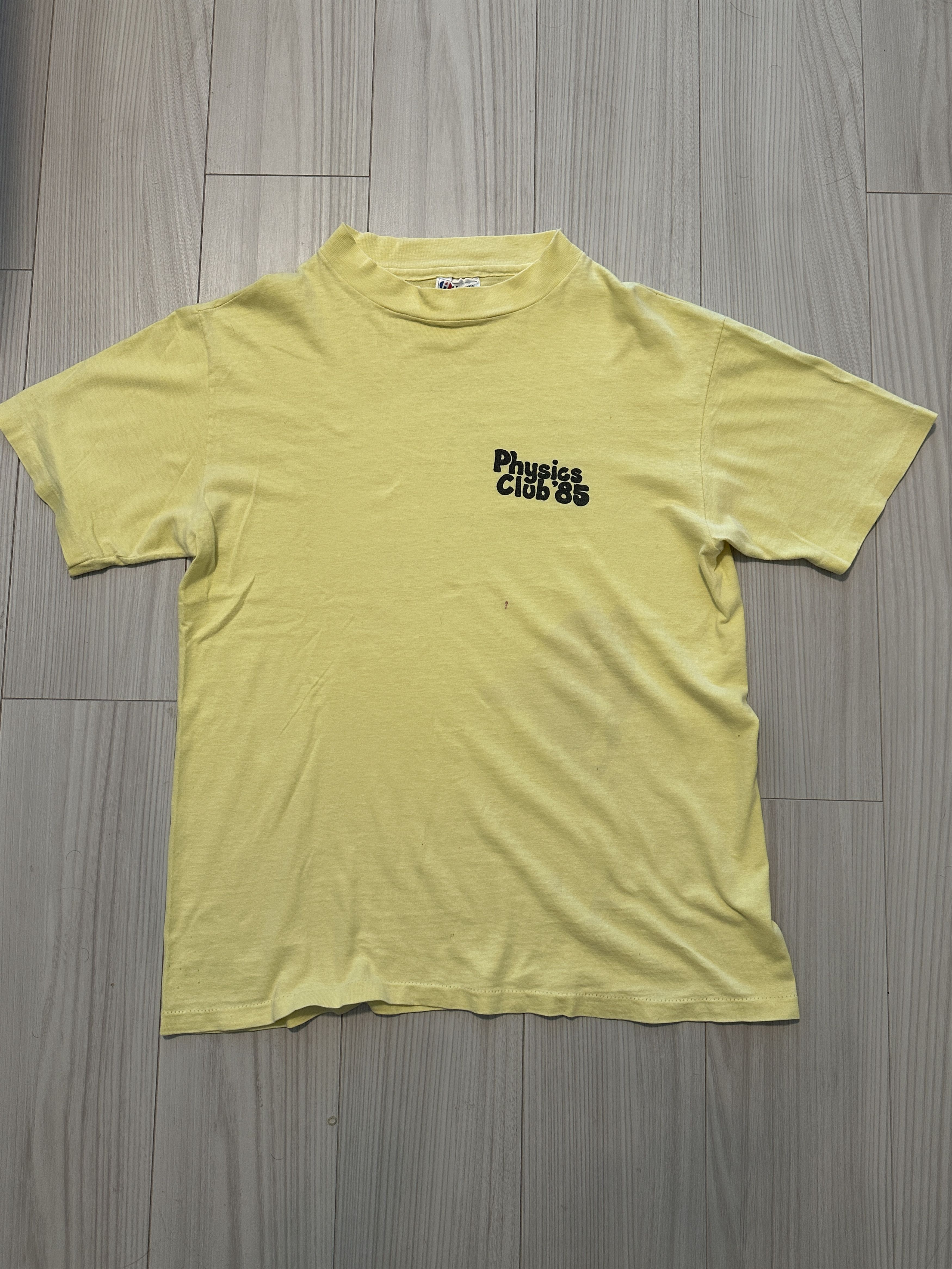 Hanes 80s Vintage Single stitch Surf Tshirt - Physics Club 85 Size US M / EU 48-50 / 2 - 2 Thumbnail
