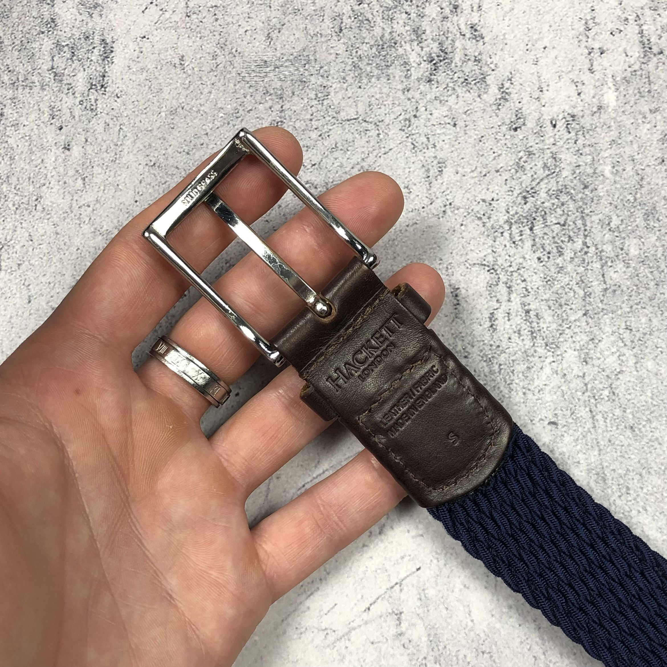 Gant Hackett London Braided Leather Belt Size ONE SIZE - 4 Thumbnail