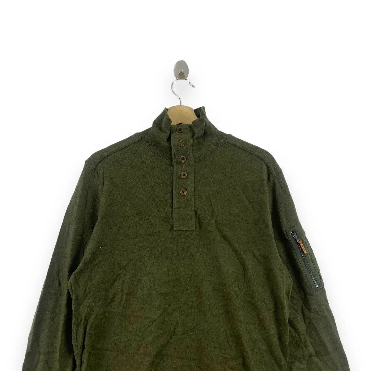 Vintage POLO RALPH LAUREN Half Button MA-1 Sweatshirt