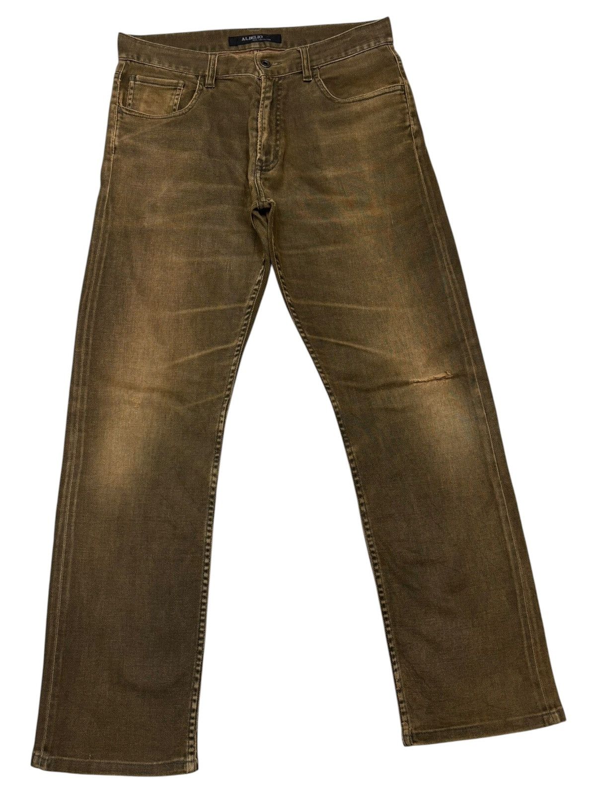 14th Addiction RUSTY BROWN VINTAGE ALDELIO DISTRESSED BROWN PANTS Size US 32 / EU 48 - 3 Thumbnail