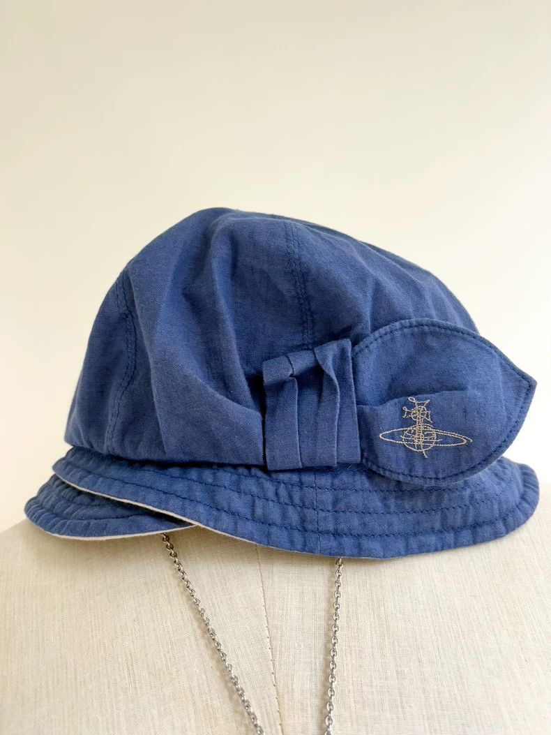 Vivienne Westwood Vivienne Westwood Used denim blue Saturn embroidered bowbo Size ONE SIZE - 1 Thumbnail