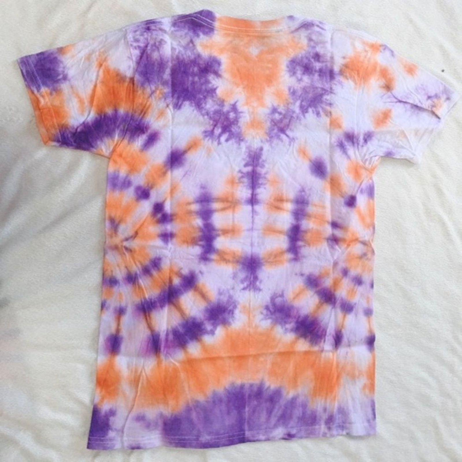 Fruit Of The Loom Dyes by MacKay Purple and Orange Tie-Dye T-Shirt | Sz YL Size XS / US 0-2 / IT 36-38 - 4 Thumbnail