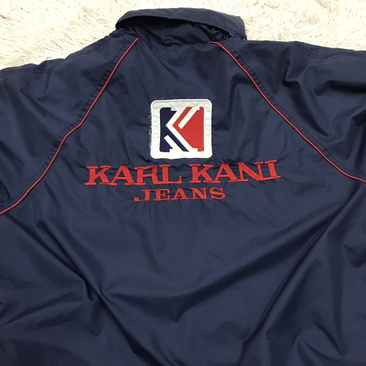 Karl Kani Vintage 90s Karl Kani Jeans Biglogo Windbreaker Jacket Size US XL / EU 56 / 4 - 12 Thumbnail
