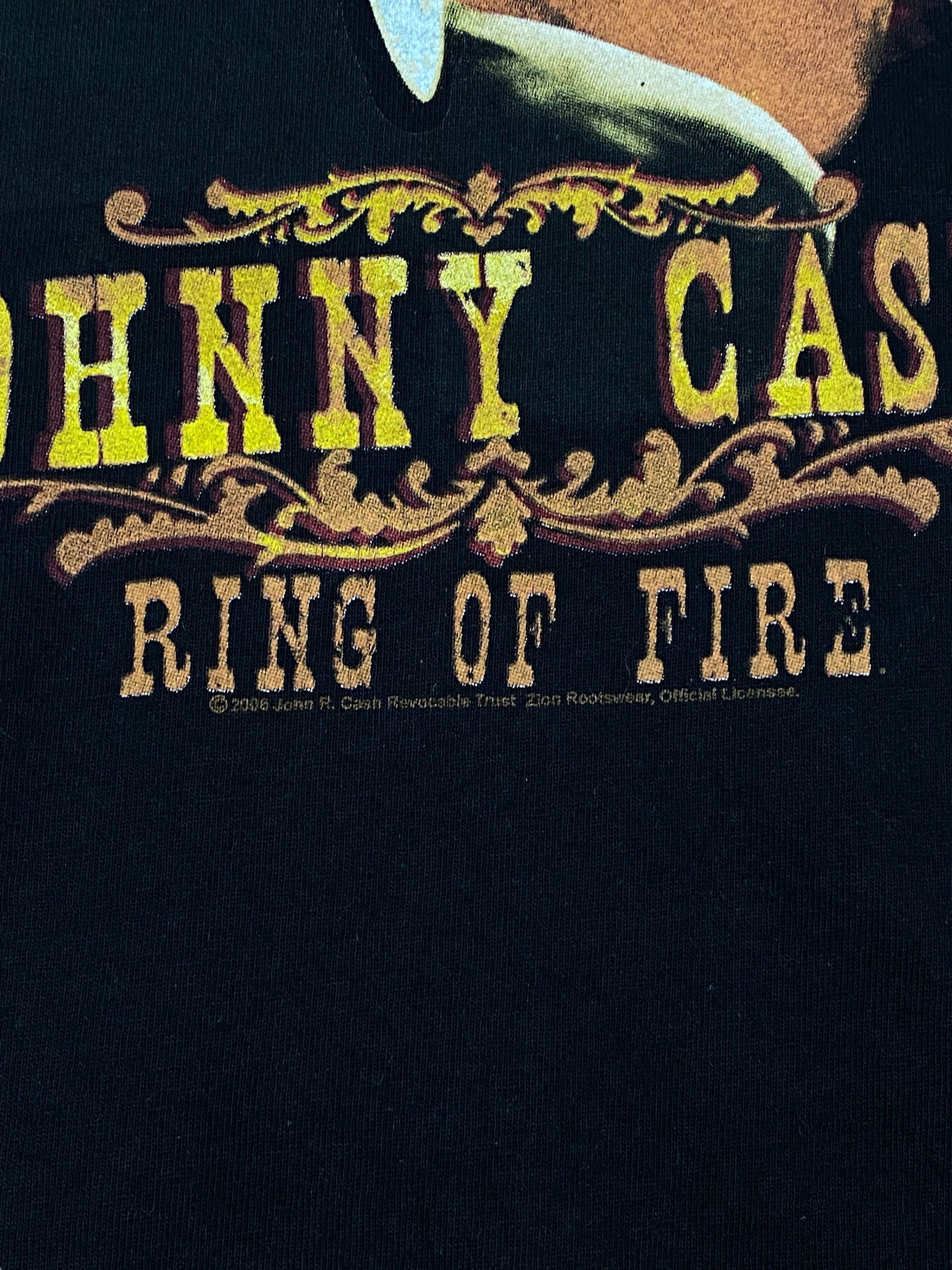 Band Tees 2006 Vintage JOHNY CASH Big Logo Black T-Shirt M719 Size US M / EU 48-50 / 2 - 5 Thumbnail