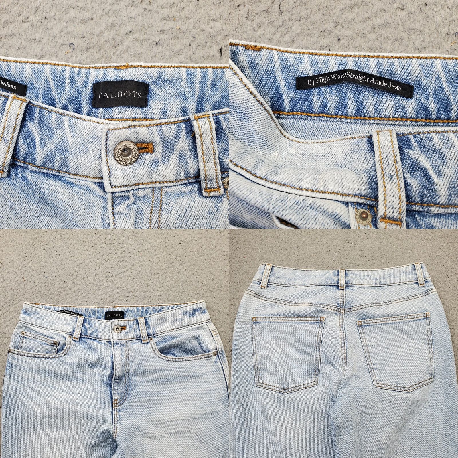 Talbots Talbots Jeans Womens 6 Blue Denim 5 Pocket High Waist Straight Streetwear Size 28" / US 6 / IT 42 - 8 Thumbnail