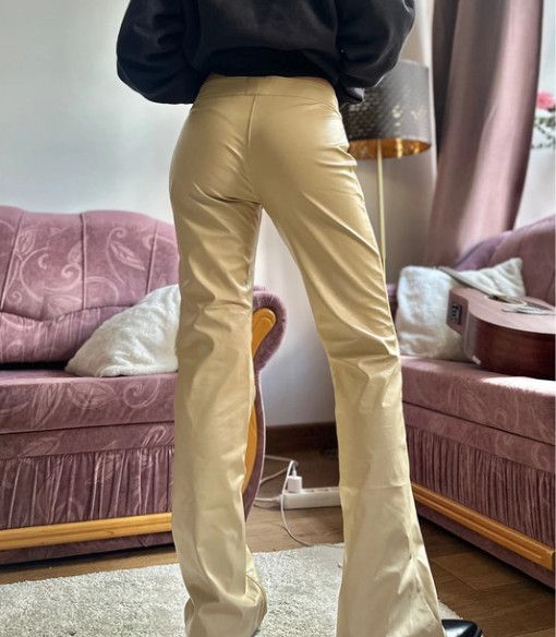 Miss Sixty Miss Sixty vintage Faux Leather y2k Flared Pants 2000`s Size 29" - 2 Thumbnail