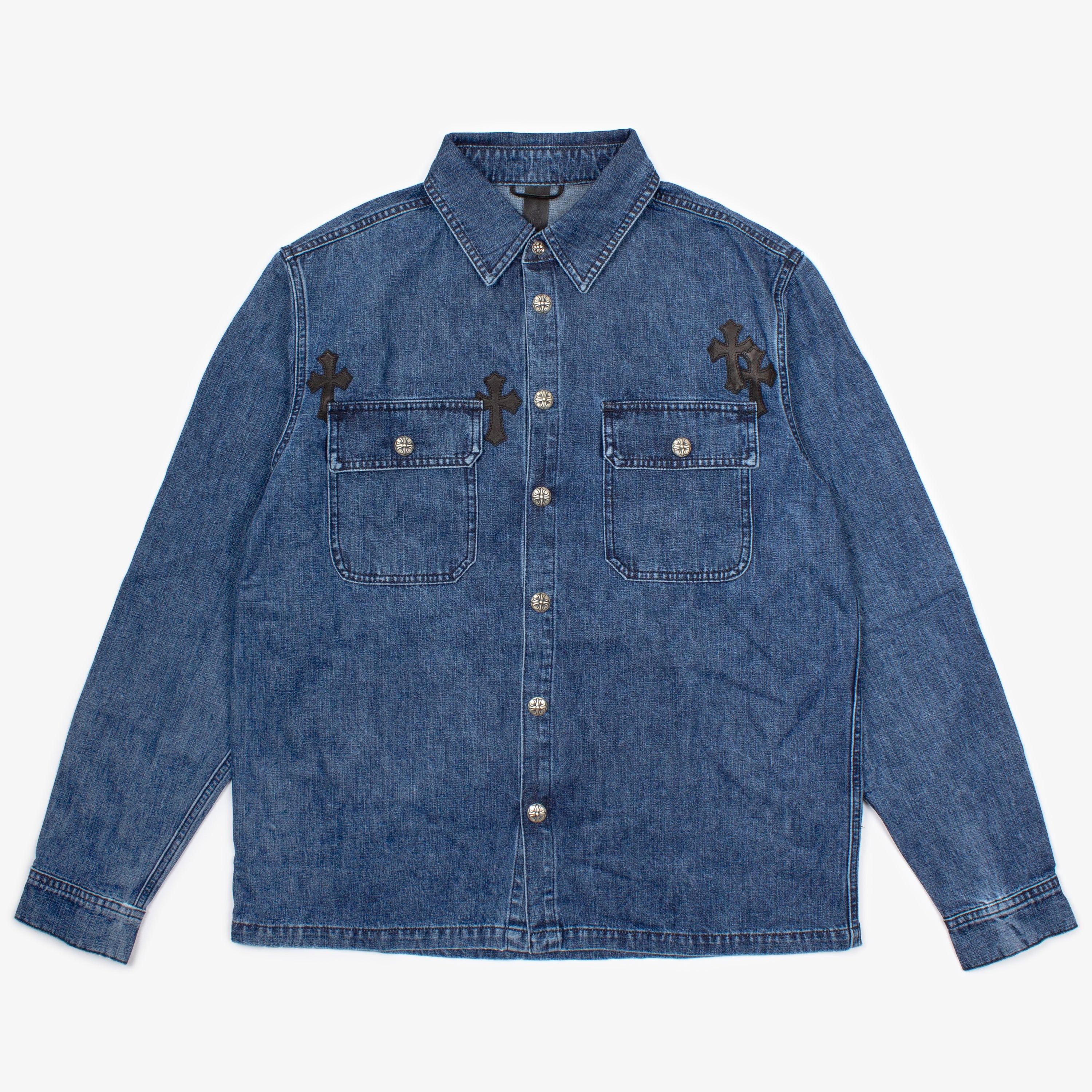Chrome Hearts DENIM CROSS PATCH WORKDOG Size US L / EU 52-54 / 3 - 2 Thumbnail