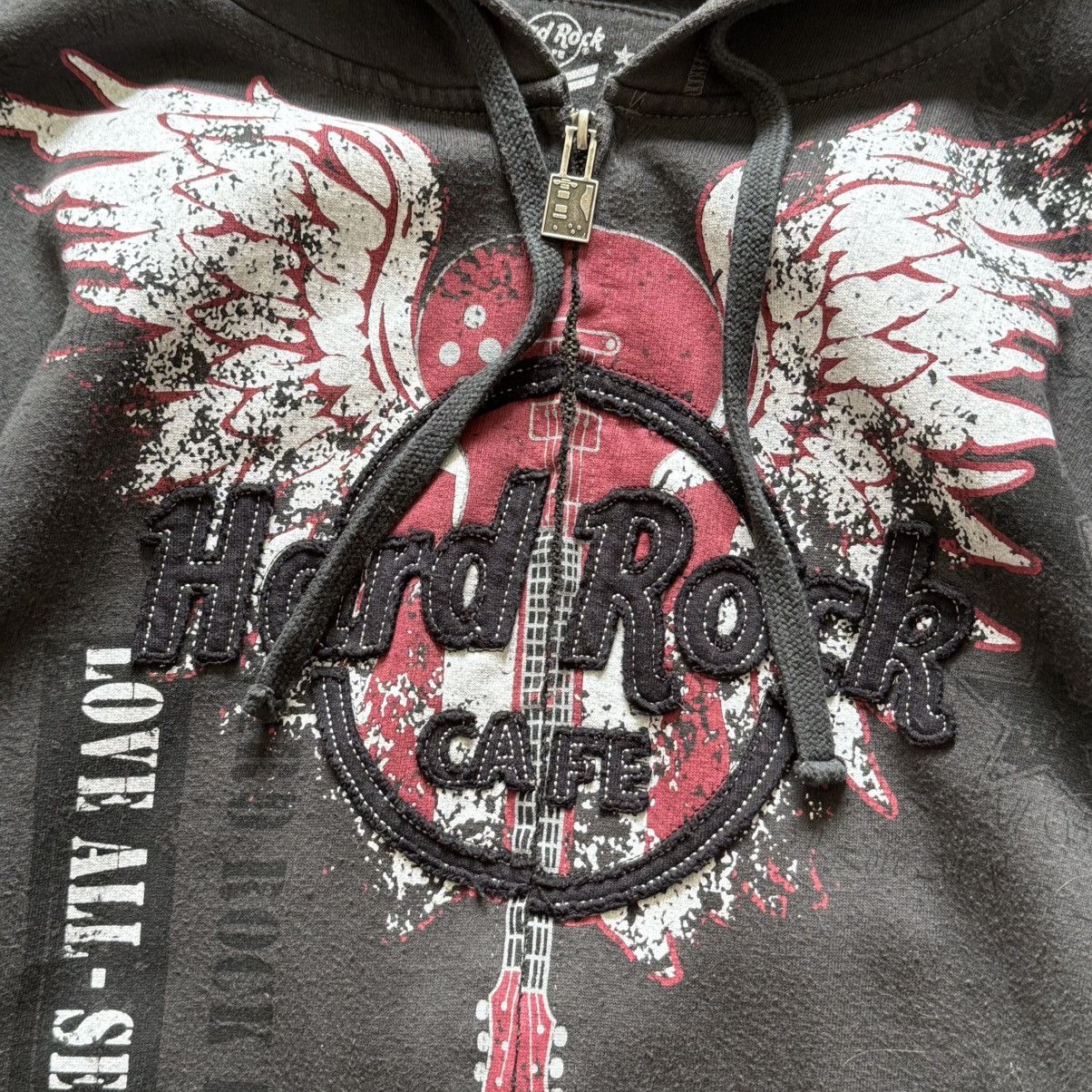 Hard Rock Cafe 📌 Vintage Hard Rock Cafe Y2K Distressed Zip Hoodie Size US M / EU 48-50 / 2 - 3 Thumbnail