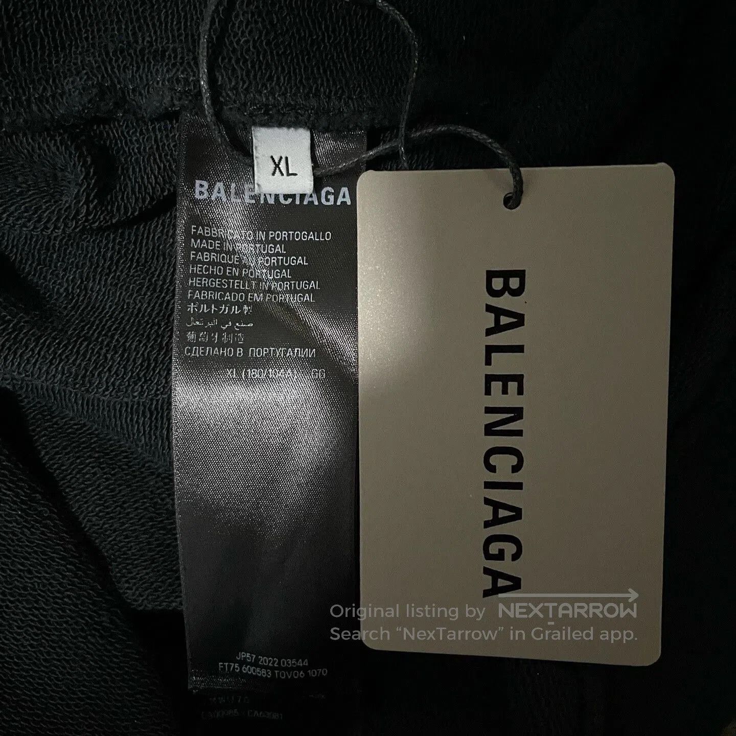 Balenciaga black balenciaga logo hoodie with large size. Size US XL / EU 56 / 4 - 4 Thumbnail