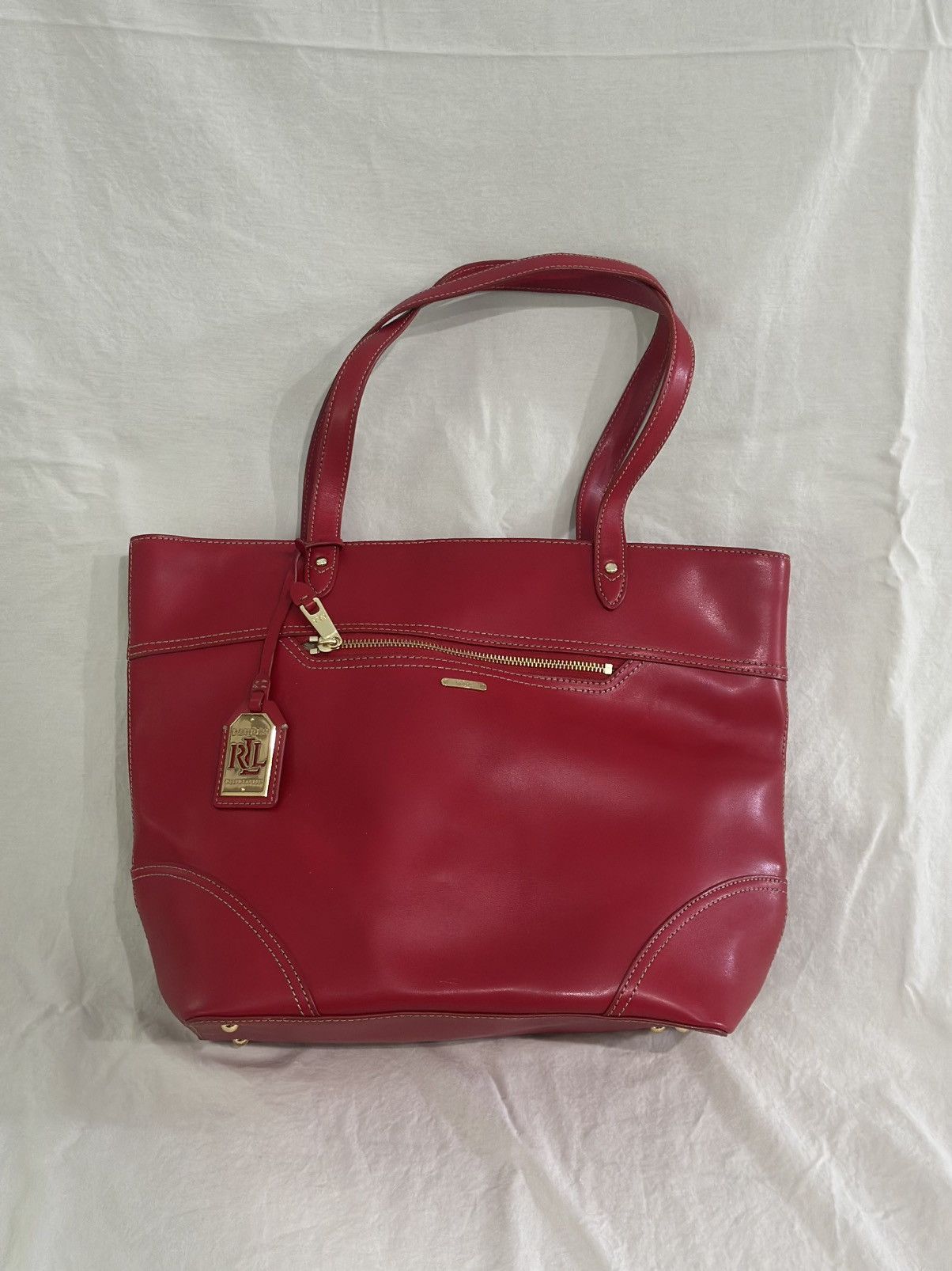 Lauren Ralph Lauren Large Newbury Saffiano RLL leather purse