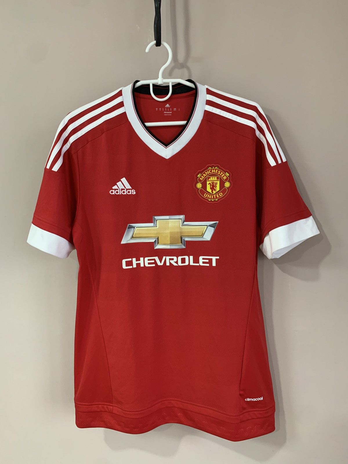 Adidas MANCHESTER UNITED 2015 2016 HOME ADIDAS SOCCER SHIRT JERSEY Size US M / EU 48-50 / 2 - 1 Thumbnail
