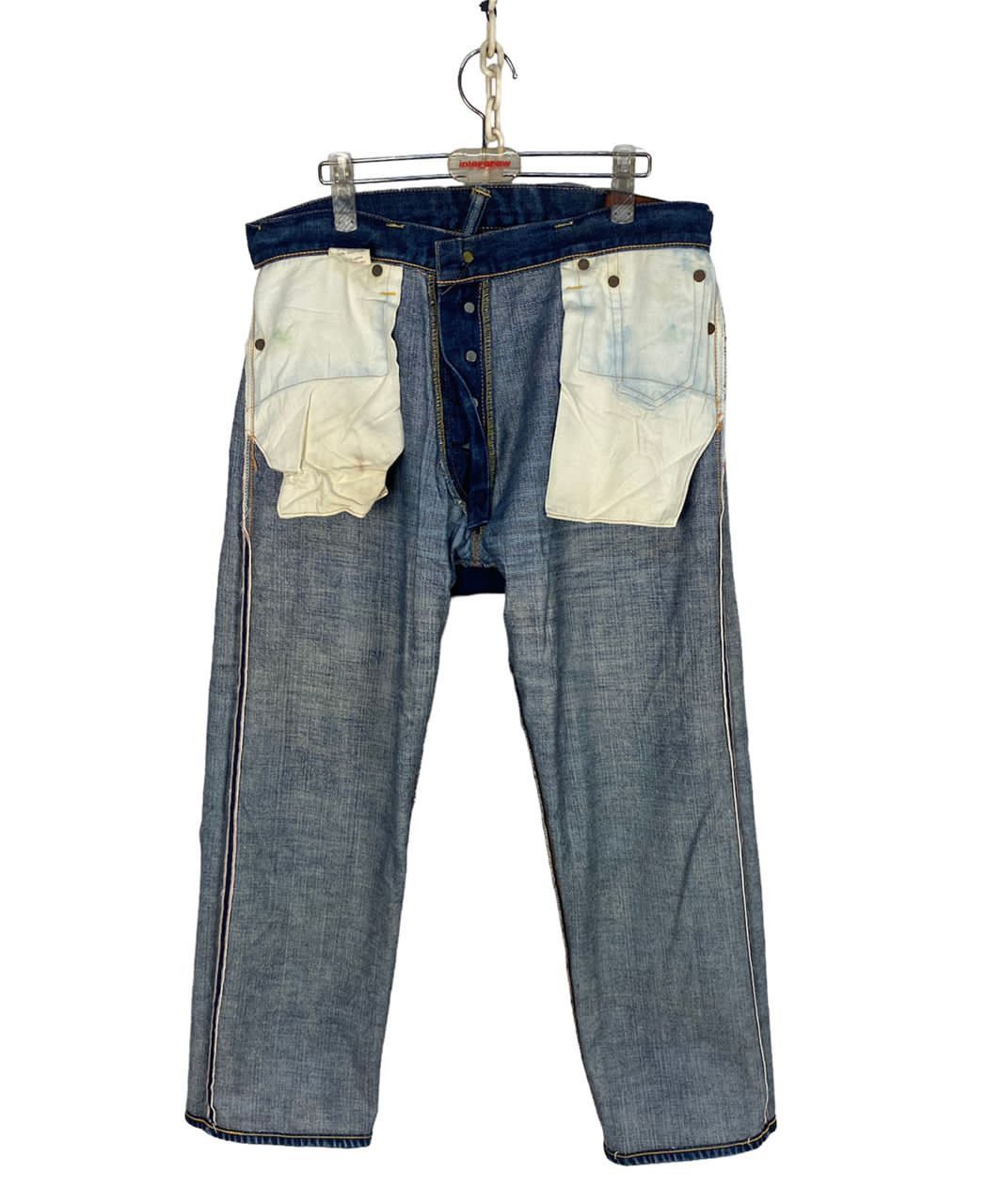 Evisu × Japanese Brand Vintage evisu selvedge distressed denim jeans by yamane Size US 34 / EU 50 - 16 Thumbnail