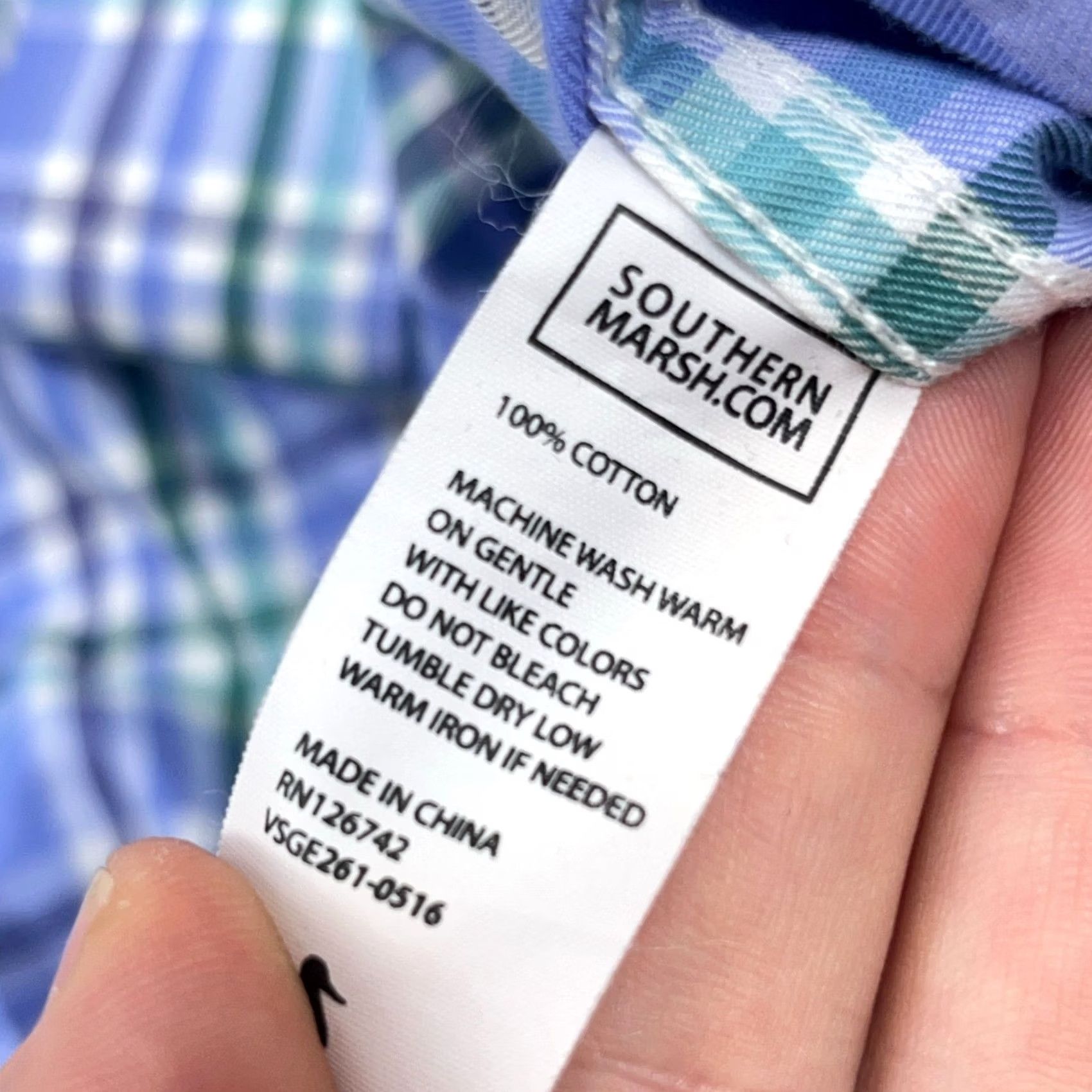 Vintage Southern Marsh Purple Plaid Button-Up Shirt Men 2XL Casual Business Workwear Long Sleeve Size 48R - 6 Thumbnail