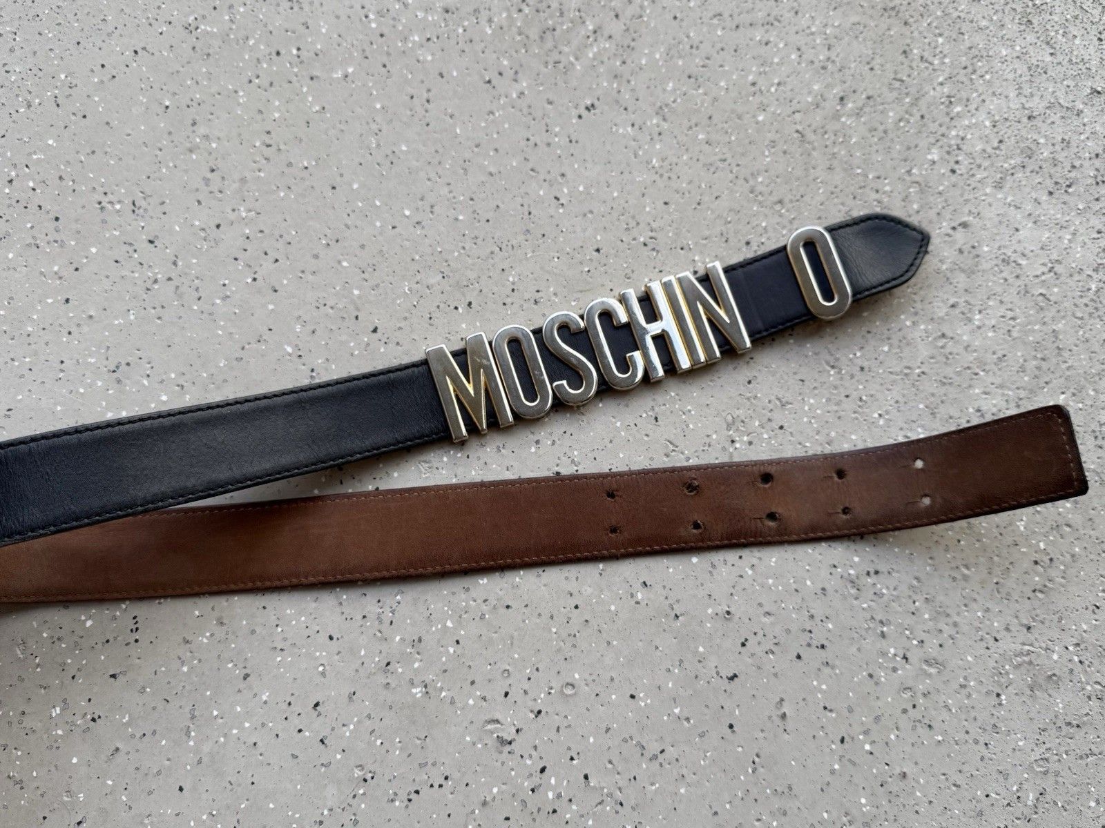 Moschino Vintage Moschino Womens Lettering Logo Leather Belt 85 cm Size ONE SIZE - 17 Thumbnail