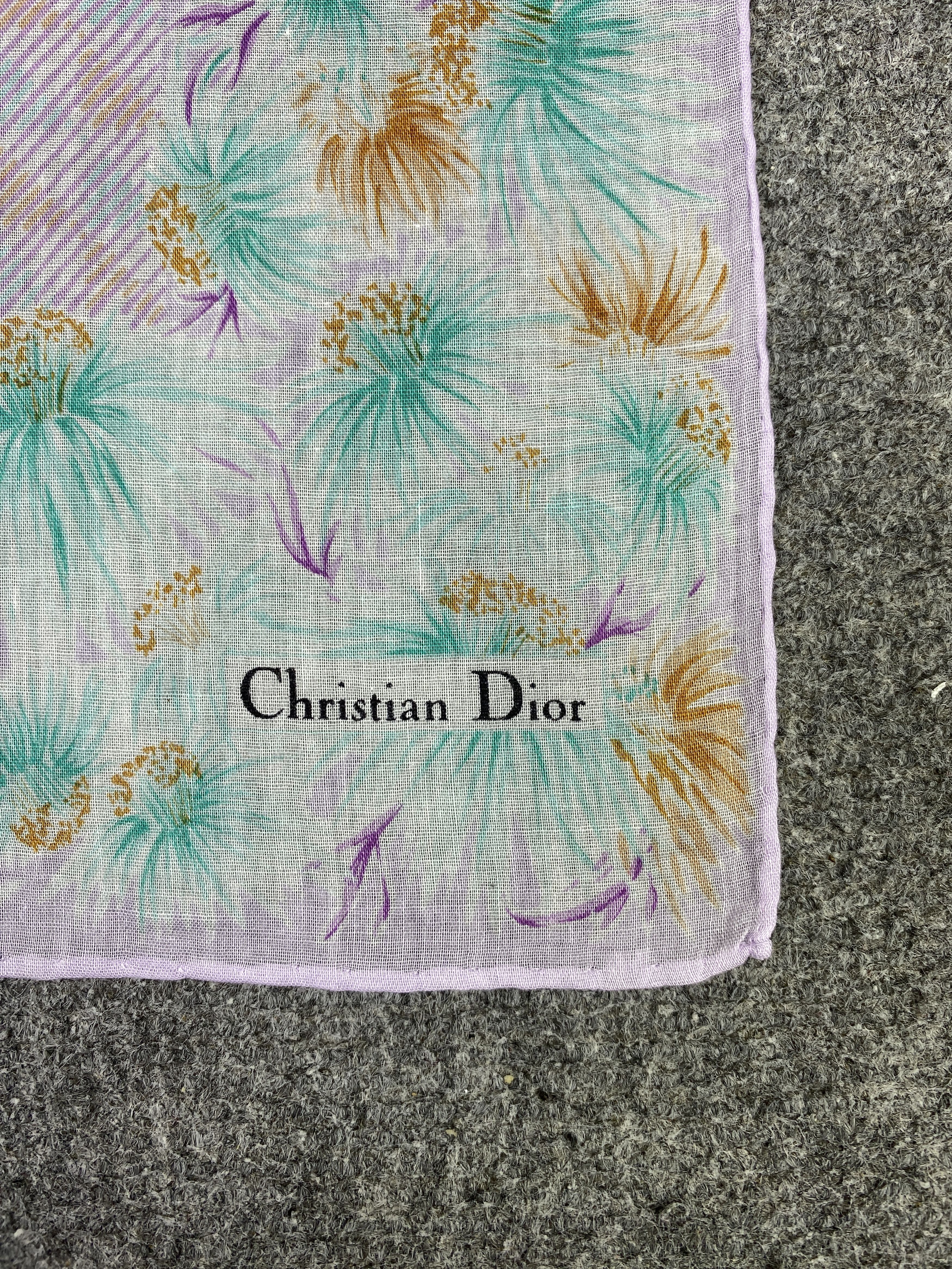 Christian Dior Monsieur Vintage Christian Dior Handkerchief / Neckerchief KT0235 Size ONE SIZE - 5 Thumbnail
