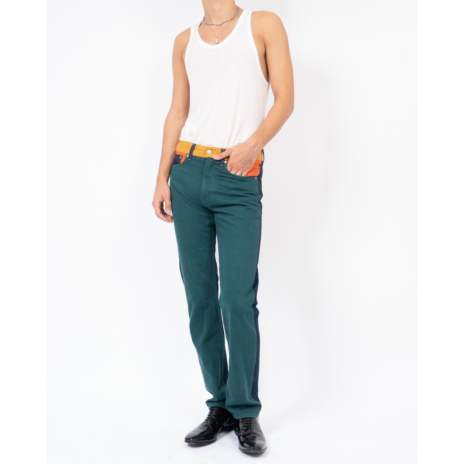 Calvin Klein 205W39NYC SS18 CK est. Colorblock Denim Size US 30 / EU 46 - 2 Thumbnail