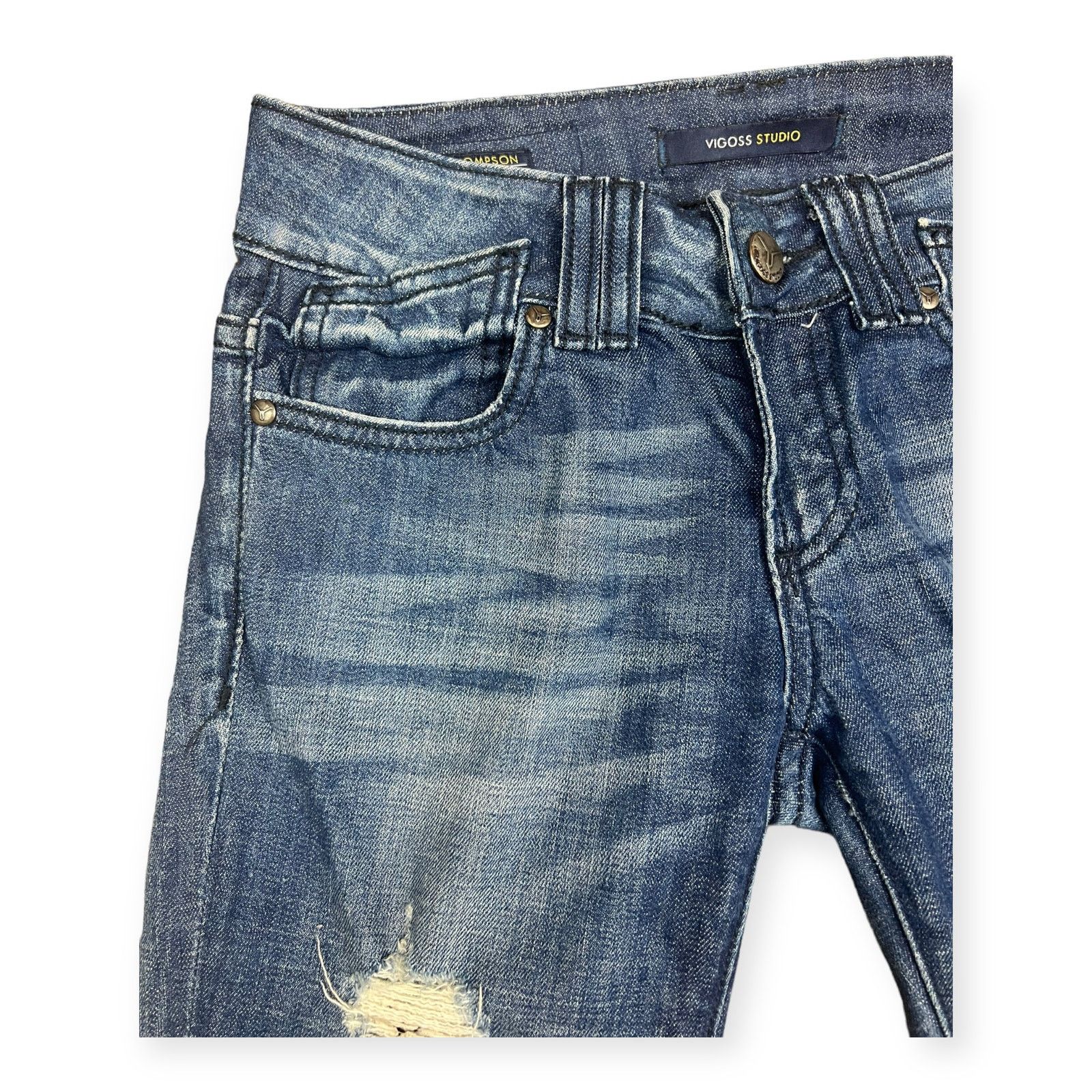 Nordstrom Vigoss Studio | The Thompson Rolled Skinny Distressed Jeans Size 26" / US 2 / IT 38 - 3 Thumbnail