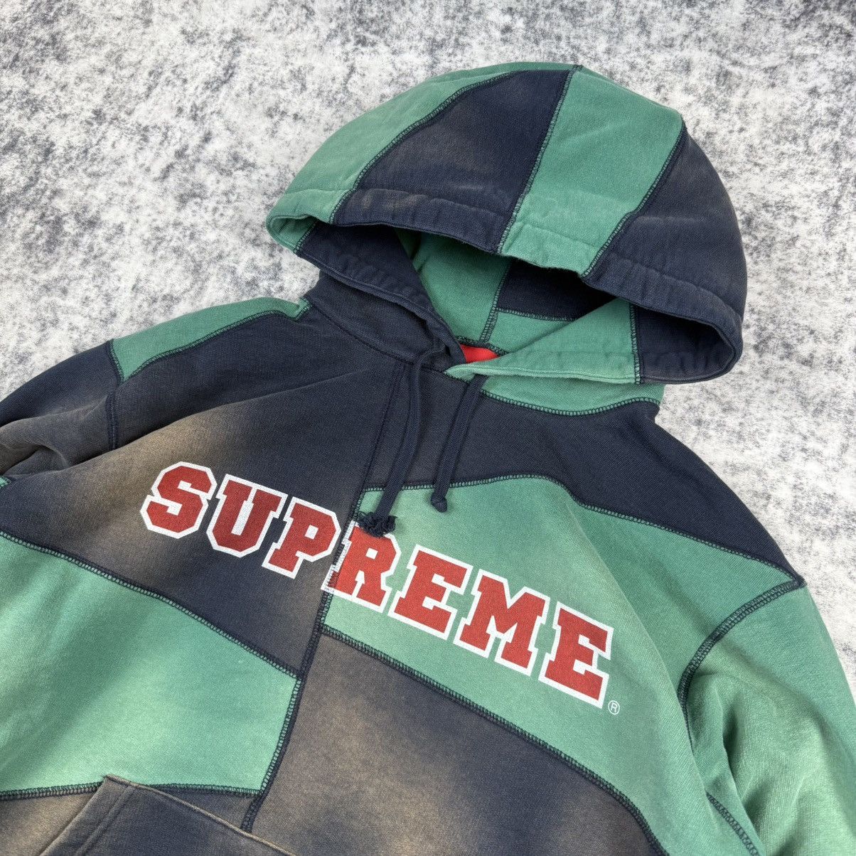 Supreme Supreme FW20 Patchwork ‘Green/Navy’ Hoodie Size US S / EU 44-46 / 1 - 2 Thumbnail