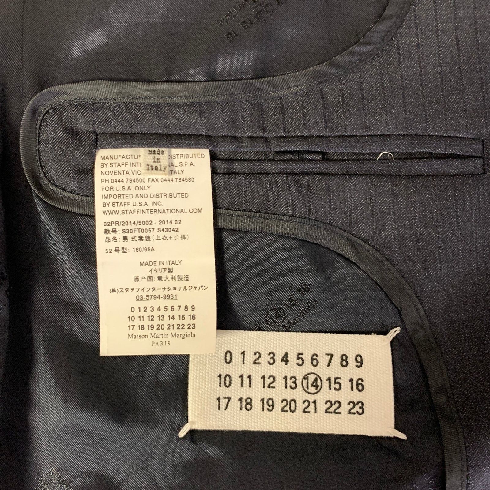 Maison Margiela MAISON MARGIELA 42 Charcoal Pinstripe Wool Sport Coat Size 42R - 6 Thumbnail