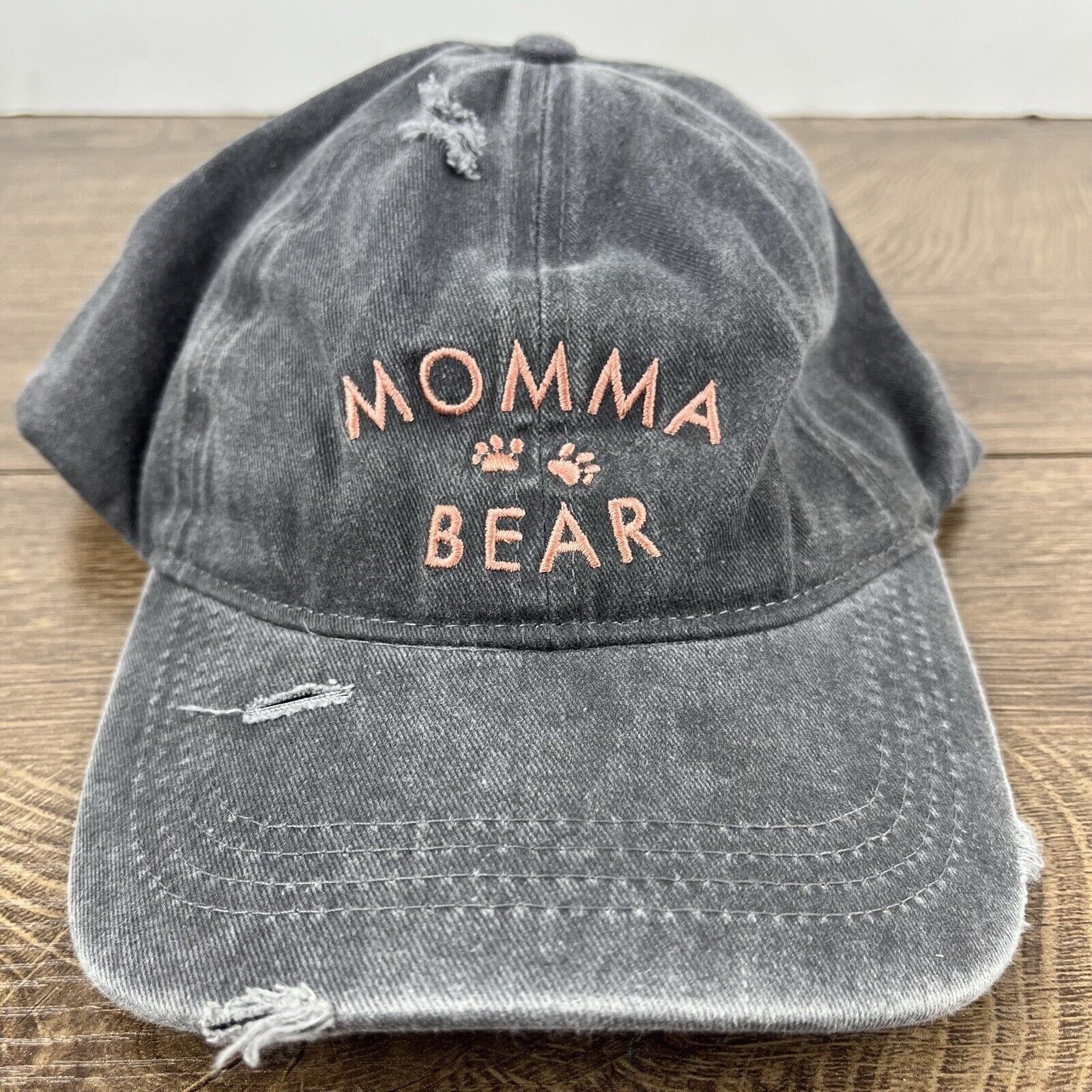 Other Momma Bear Hat Momma Bear Hat Gray Adjustable Hat Gray Adult Size ONE SIZE - 3 Thumbnail