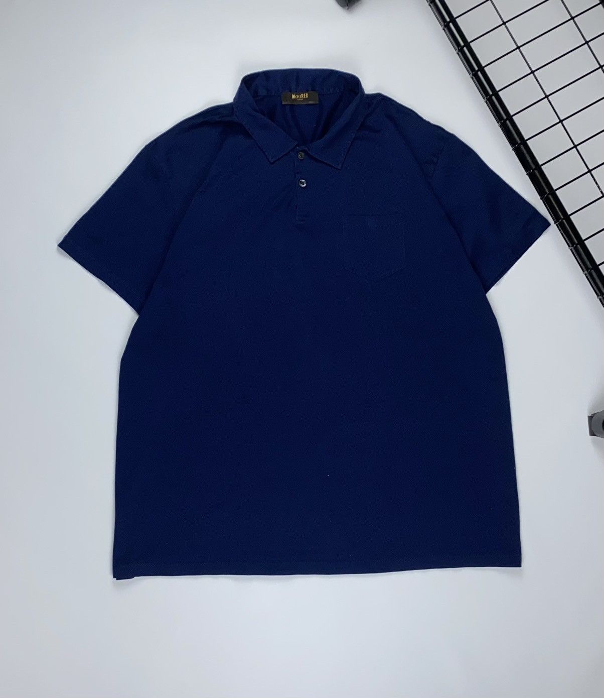 image of Rrp $700 Moorer Polo Short T Shirt Man in Blue, Men's (Size XL)