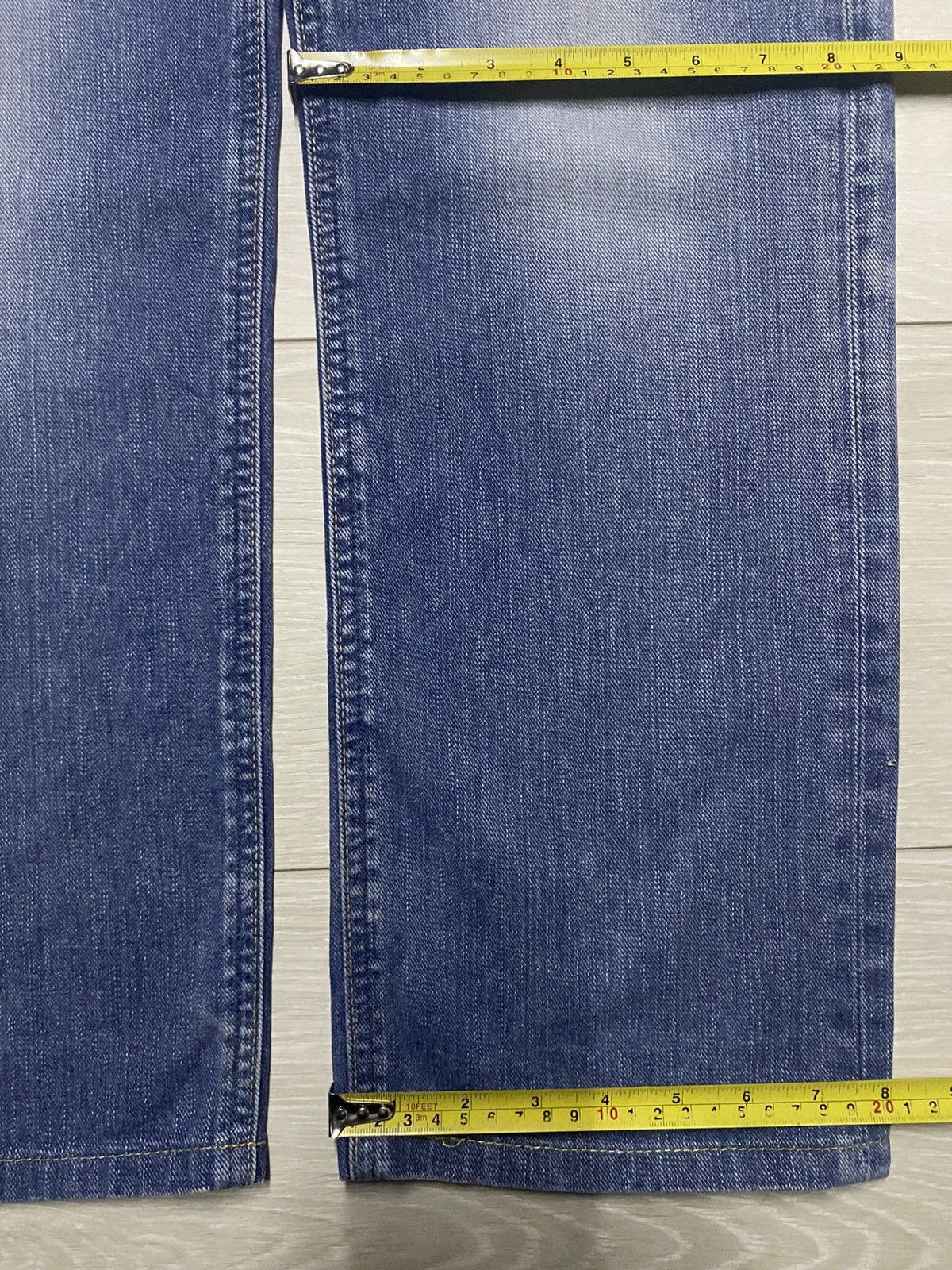 Number (N)ine Vintage Lee Riders Faded Wash Distressed Loose Jeans Size US 33 - 14 Thumbnail