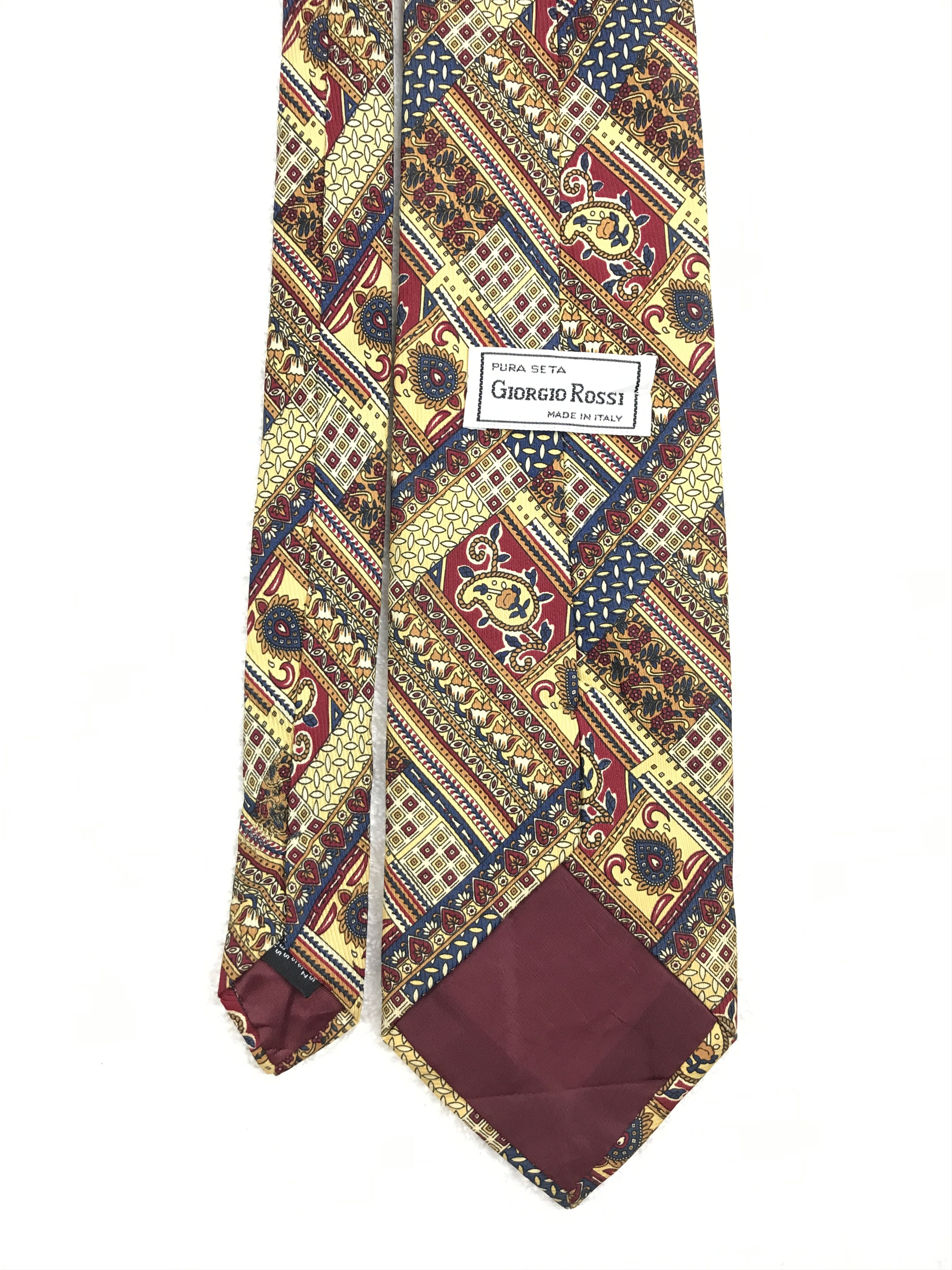 Vintage Vintage Giorgio Rossi Silk Necktie Size ONE SIZE - 4 Thumbnail