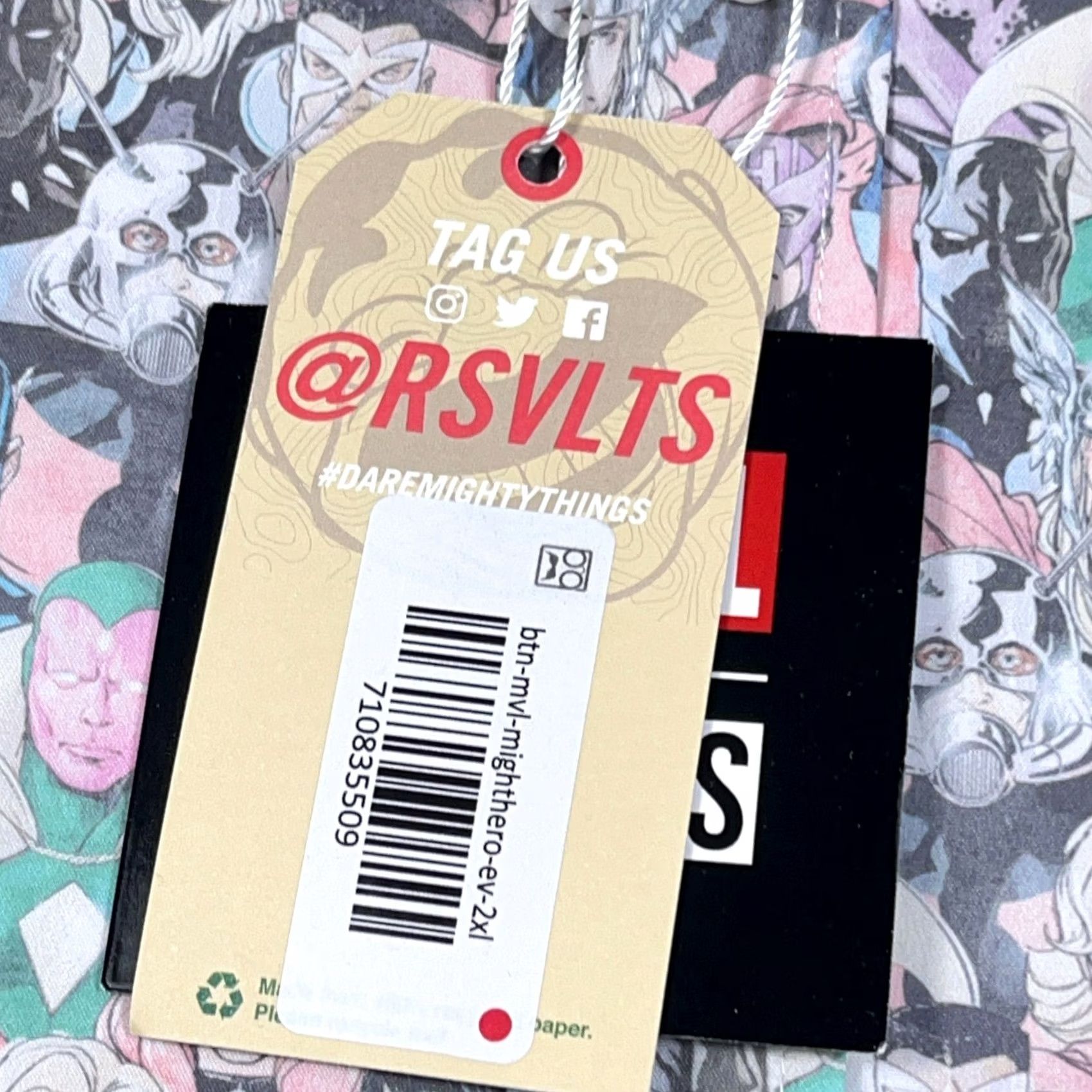 Vintage RSVLTS Marvel Shirt Men 2XL Pink Graphic Print Button-Up Comic Movie Retro 90s Caped Heroes Womens? Size US XXL / EU 58 / 5 - 3 Thumbnail