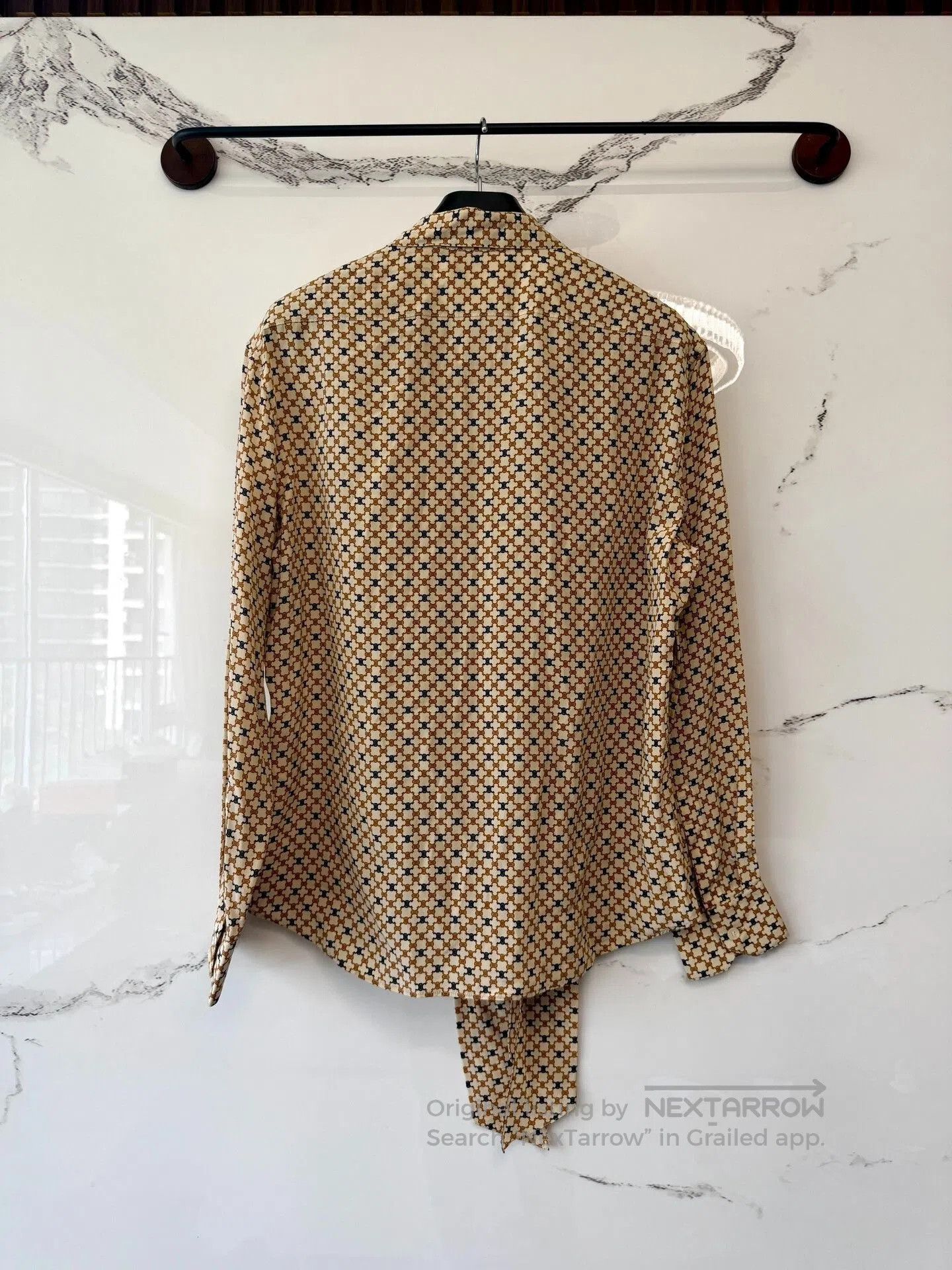 Celine celine printed silk tie front shirt. Size M / US 6-8 / IT 42-44 - 3 Thumbnail