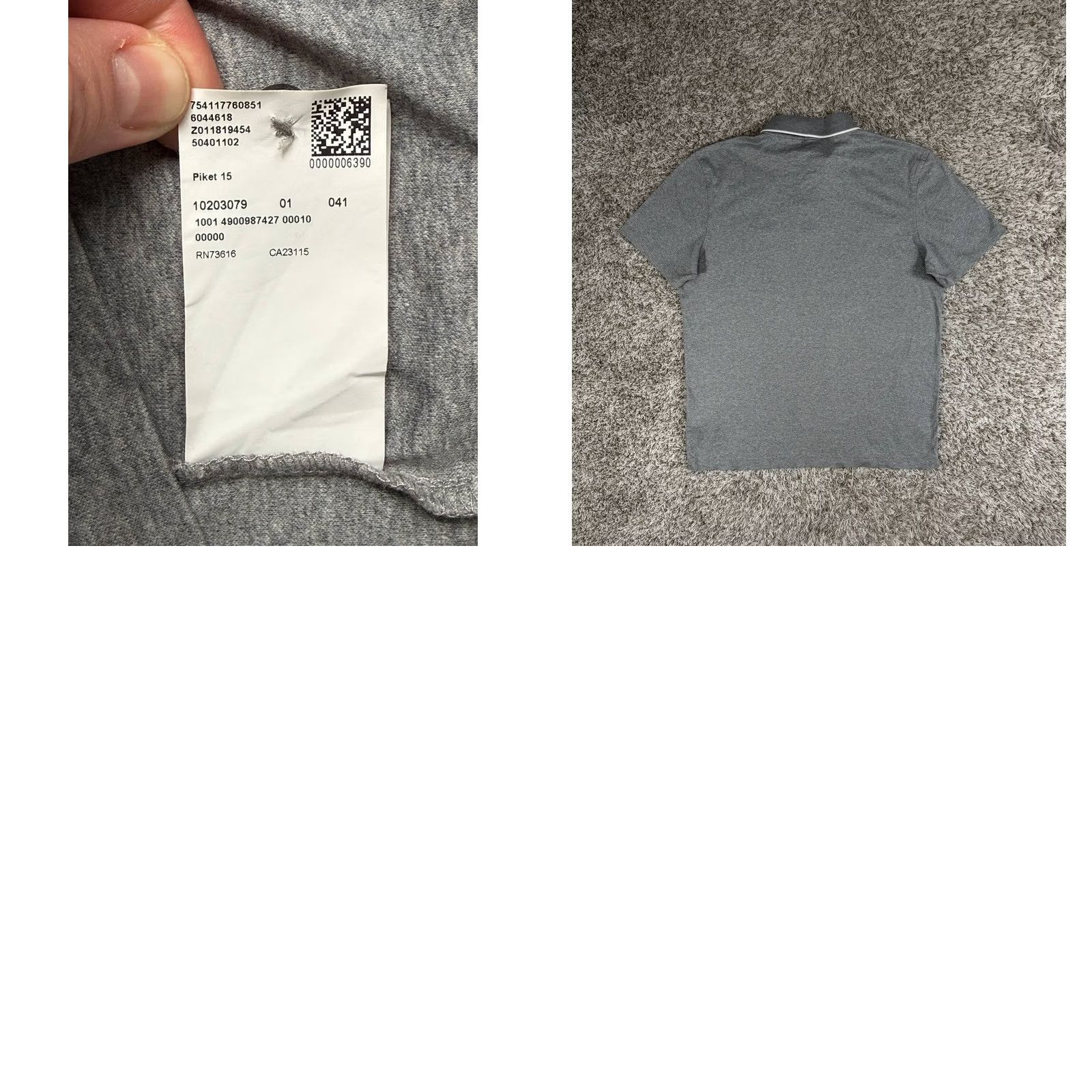 Hugo Boss Hugo Boss Regular Fit Polo Shirt Gray XL Men's Piket 15 Size Size US XL / EU 56 / 4 - 8 Thumbnail