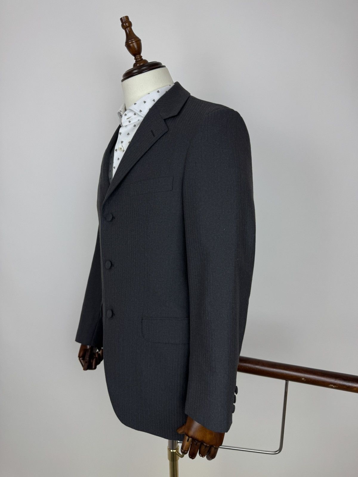 Other Trevira Twill herringbone Wool blend Vintage Suit 2 pieces Size 50R - 4 Thumbnail